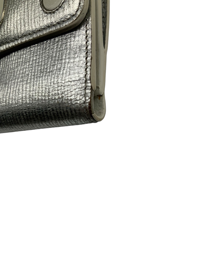 Christian Dior Diorever Metallic Tri Fold Wallet - Luxury Designer Wristlet Clutch for Women | Perfect for Evening Parties, Weddings & Special Occasions