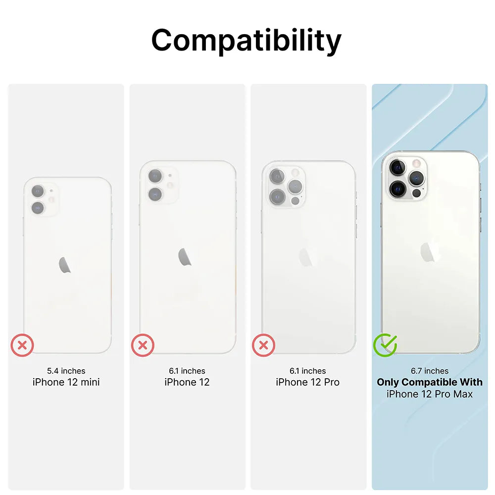 iPhone 12 Pro Max Case - Shockproof & Slim Protective Cover with Premium Grip | Perfect for Daily Use, Travel & Outdoor Activities