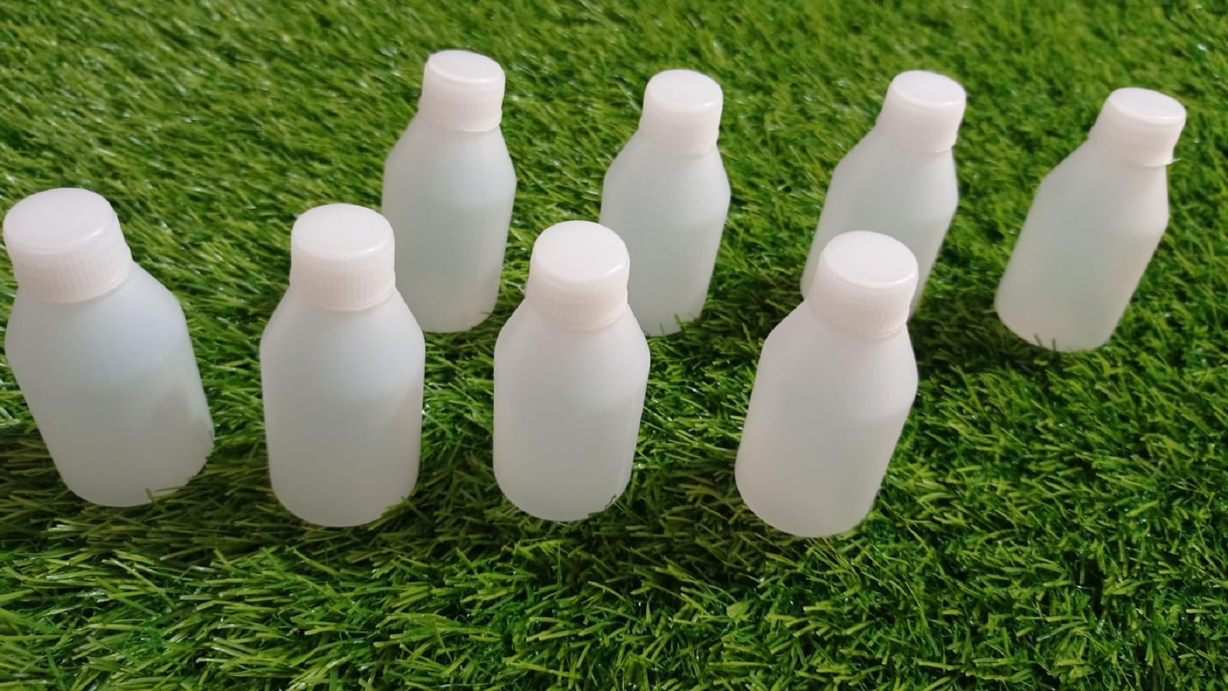DAIDSUKE® 12-Pack Empty Bottles for Ganga Jal - Reusable Plastic Containers for Hair Oil, Shampoo, Conditioner, Lotion & Sanitizer Storage | Travel, Home & Temple Use