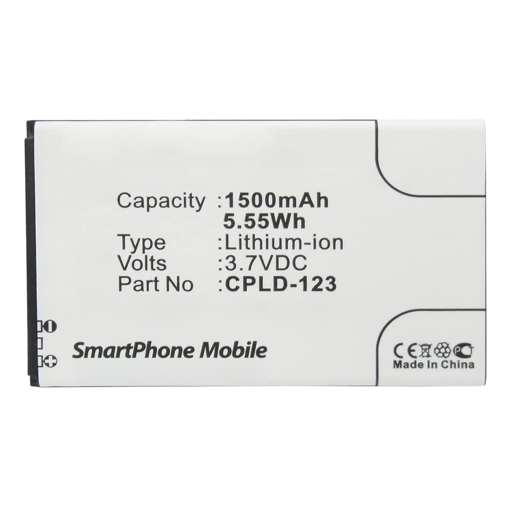 Synergy Digital Coolpad CPLD-123 Battery - 1500mAh Li-ion for Extended Use