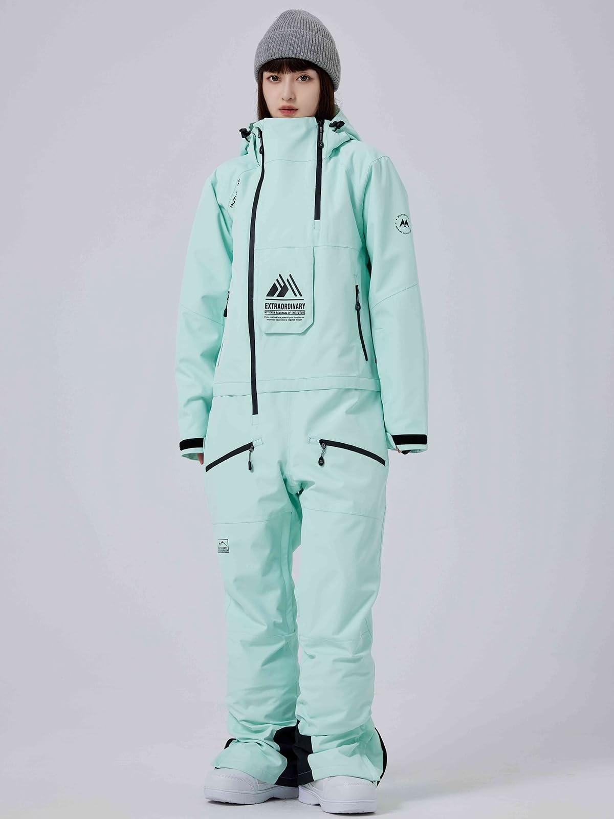WOWULOVELY Women's One-Piece Ski Suit - Waterproof & Windproof Snow Jumpsuit for Winter Sports | Perfect for Skiing, Snowboarding & Cold Weather Outdoor Activities