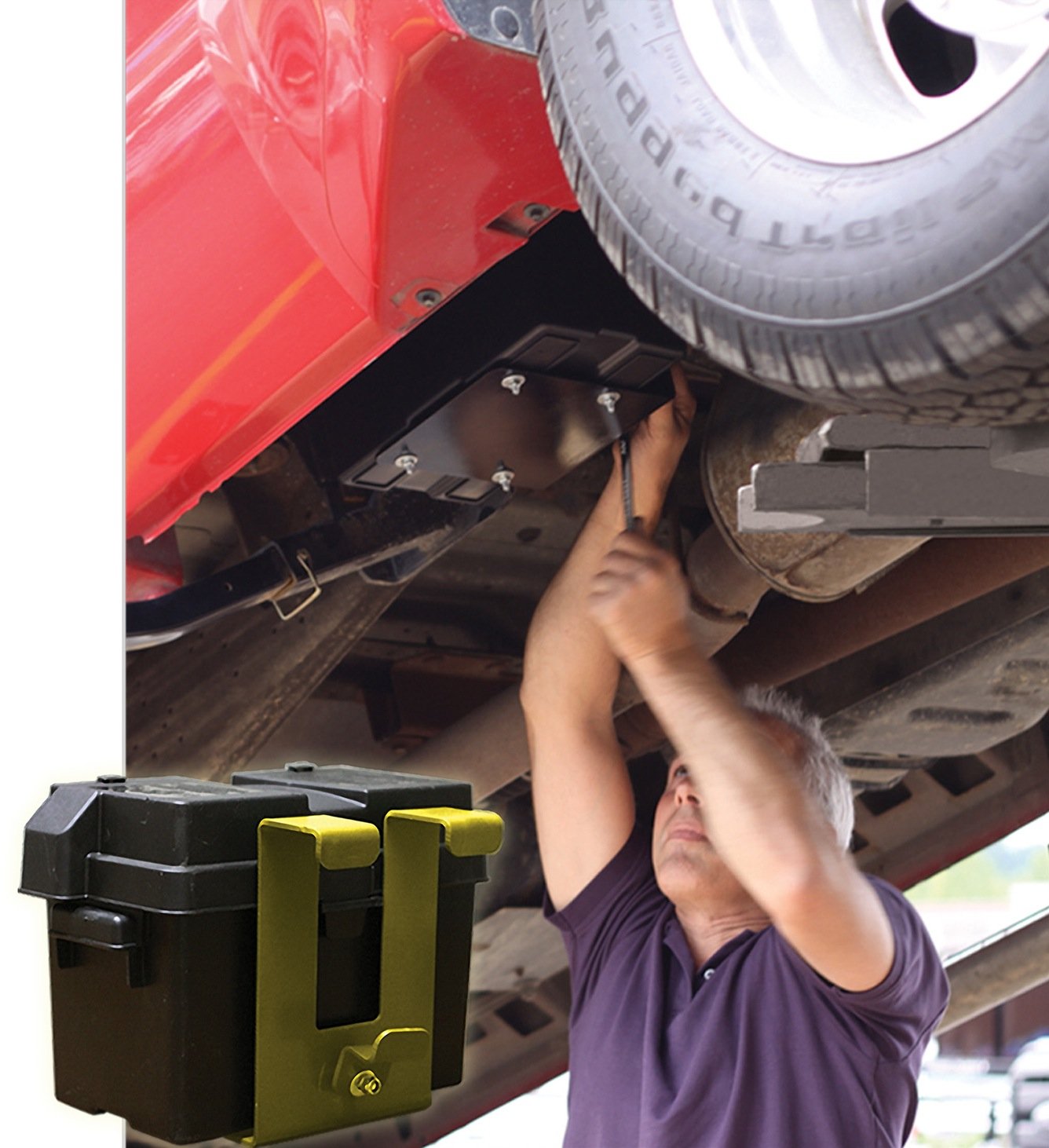 Torklift A7703 Heavy Duty RV Battery Box - Secure Storage for Deep Cycle Batteries | Perfect for Camping, Boating & Off-Grid Power Solutions