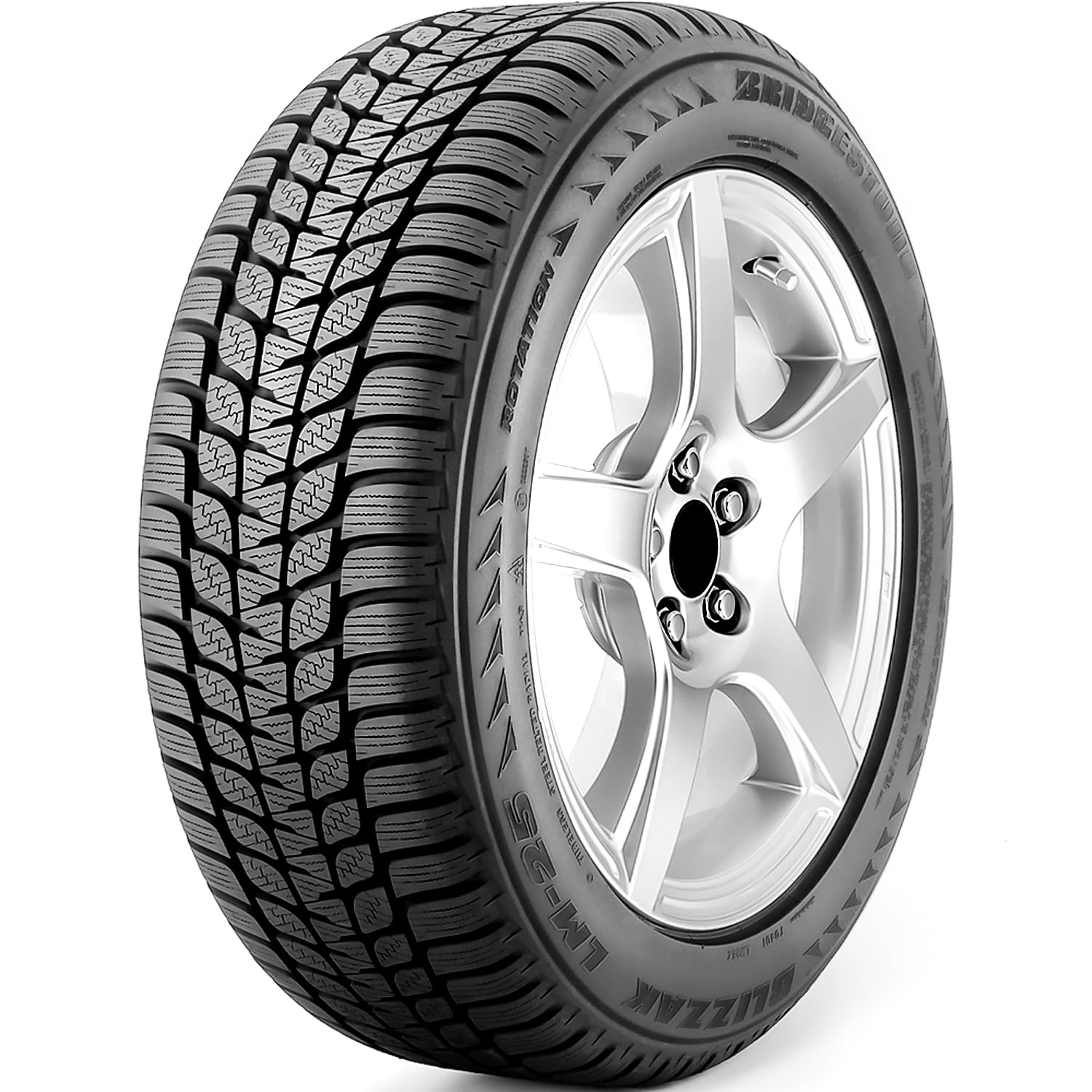 Bridgestone Blizzak LM-25 RFT Winter Radial Tire - 245/45R18 96V | All-Season Snow & Ice Traction | Perfect for SUVs, Sedans & Winter Driving