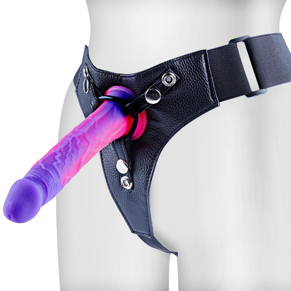 **Beginner-Friendly Slim Strap-On Dildo – 7 Inch Realistic Silicone Anal Toy with Suction Cup & Adjustable Harness – Perfect for Lesbian Couples & Solo Play – Wearable for Roleplay, BDSM & Sensual Exploration**