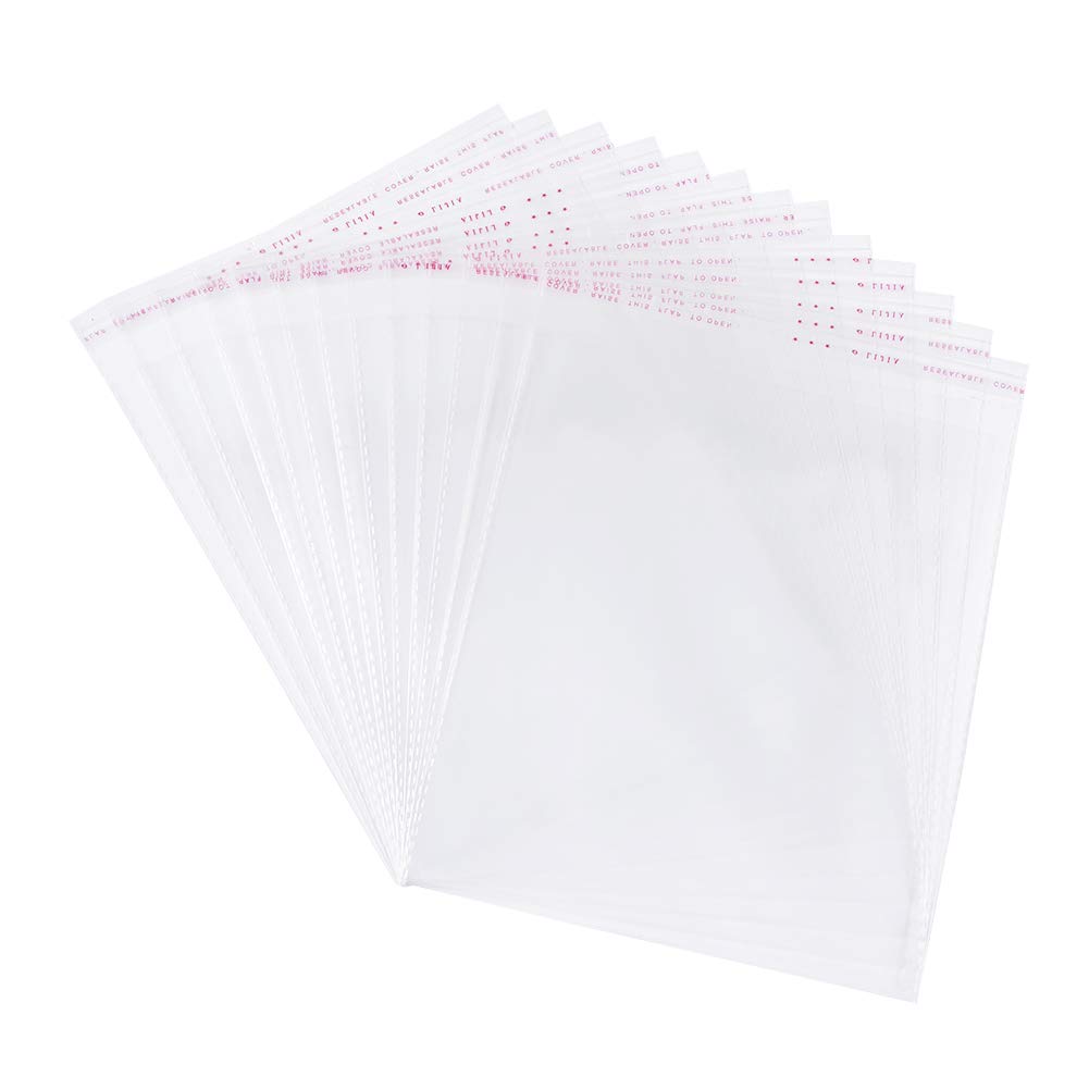 1000pcs 8x7inch (205x180mm) Clear Resealable OPP Plastic Bags - Self-Adhesive Seal for Bakery, Candy, Soap, Cookies & Chocolate Packaging | Food Safe Storage Bags for Home, Retail & Gifts
