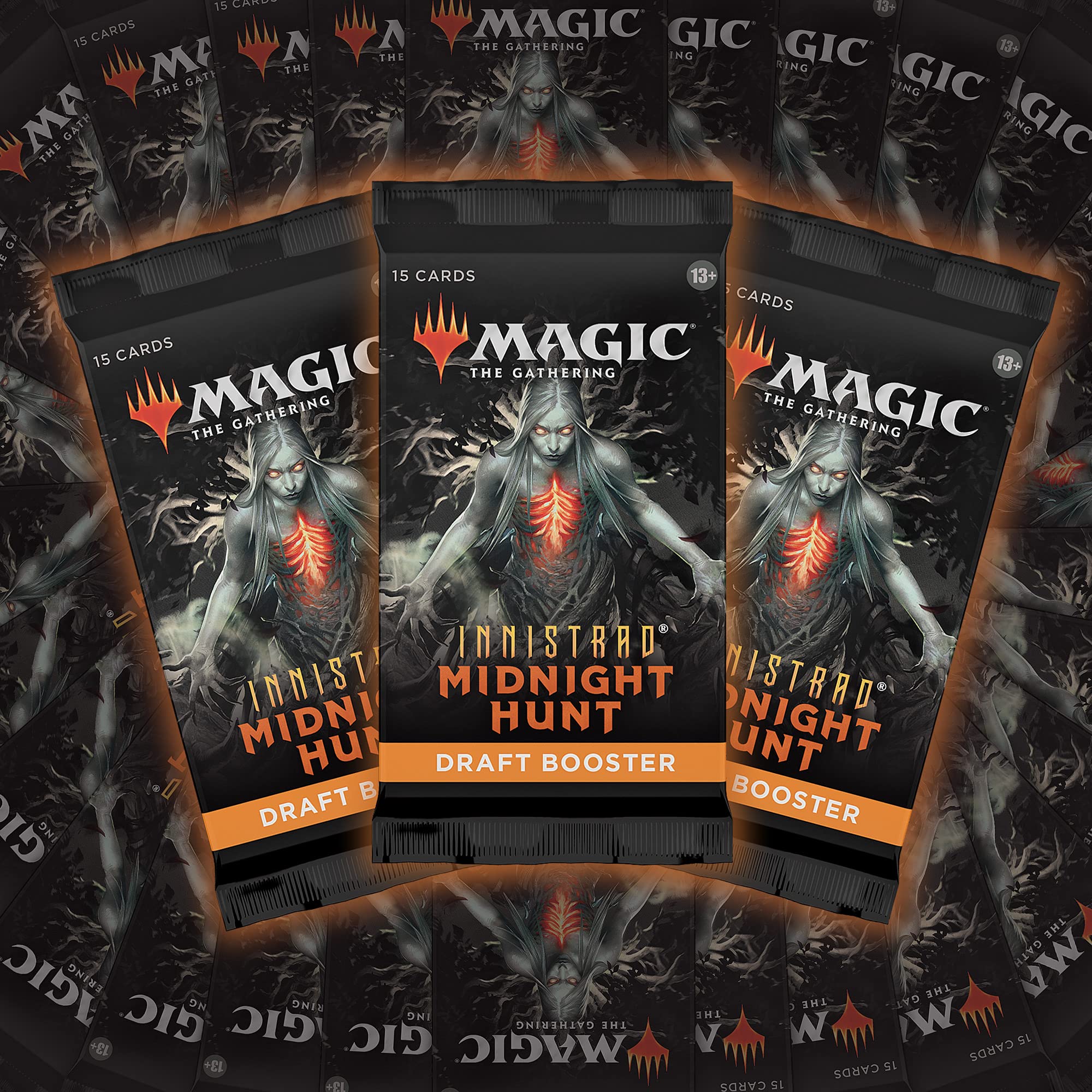 Magic: The Gathering Innistrad: Midnight Hunt Draft Booster Box - 36 Packs (540 Cards) | MTG Collector's Edition, Trading Card Game for Deck Building & Strategy Play | Perfect for Game Nights, Tournaments & Gifts