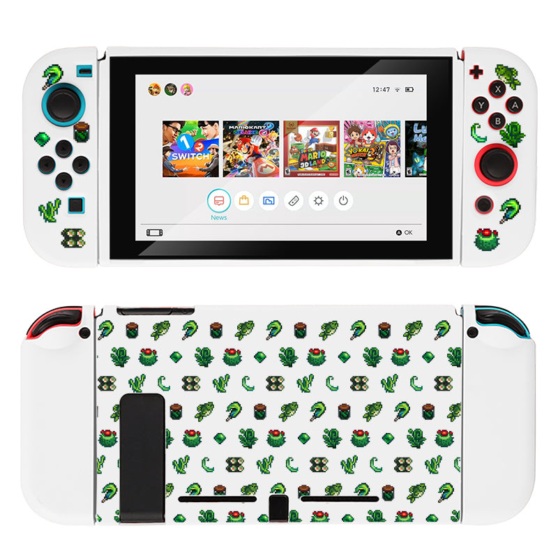 Premium Green Stardew Valley Themed Carrying Case for Nintendo Switch & OLED - Protective Travel Pouch for Gaming On-The-Go, School, or Commuting