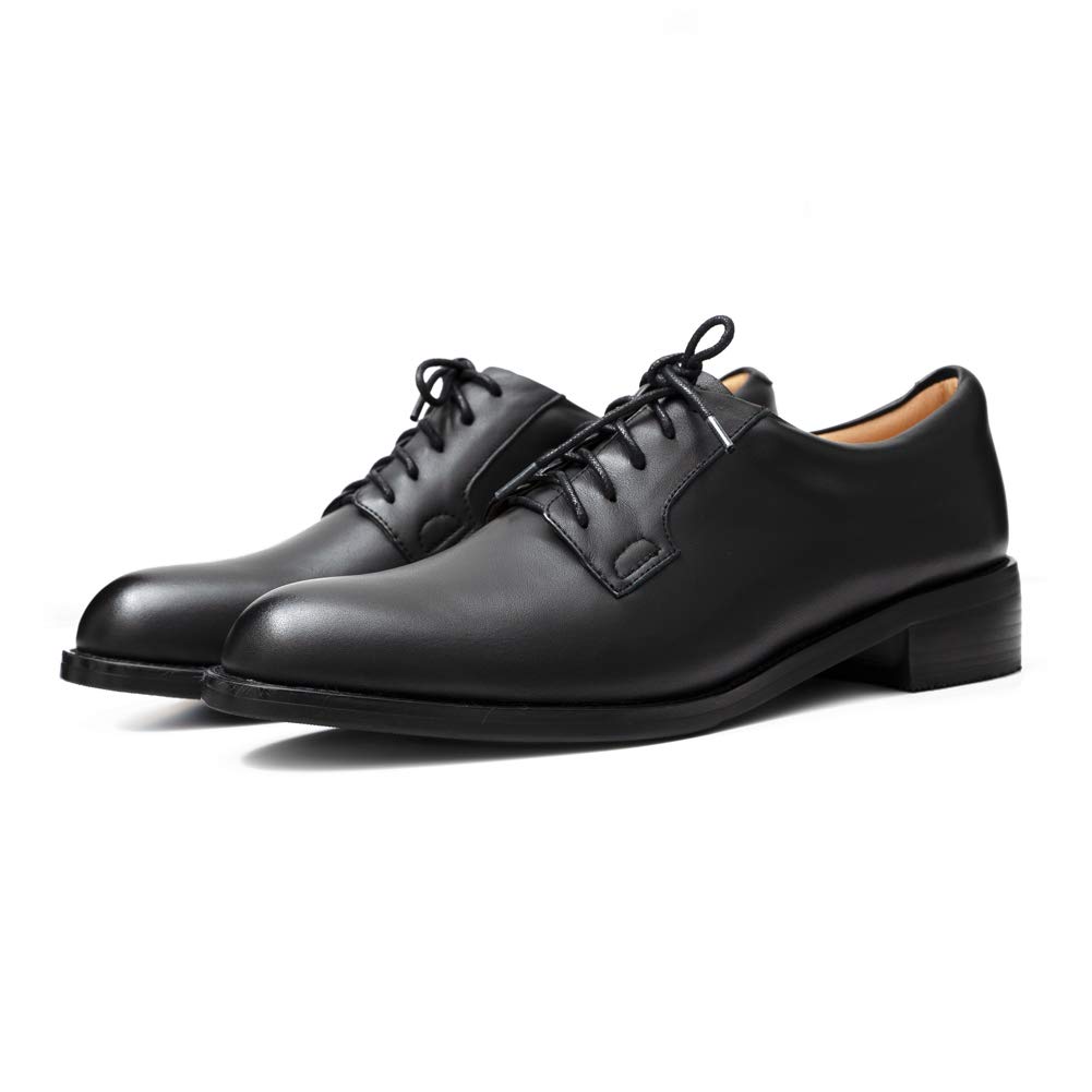 Stylish Women's Lace-Up Leather Oxford Dress Shoes - Perfect for Office, Wedding & Formal Occasions