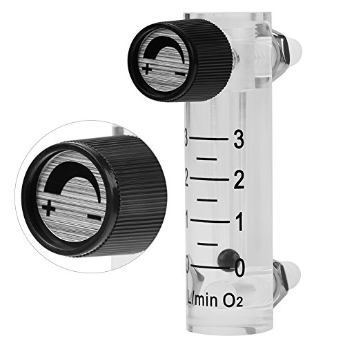 FTVOGUE Oxygen Flow Meter 0-3LPM with Adjustable Control Valve - Medical Grade Gas Regulator for Oxygen Concentrators, Welding, Aquariums & Home Healthcare Use