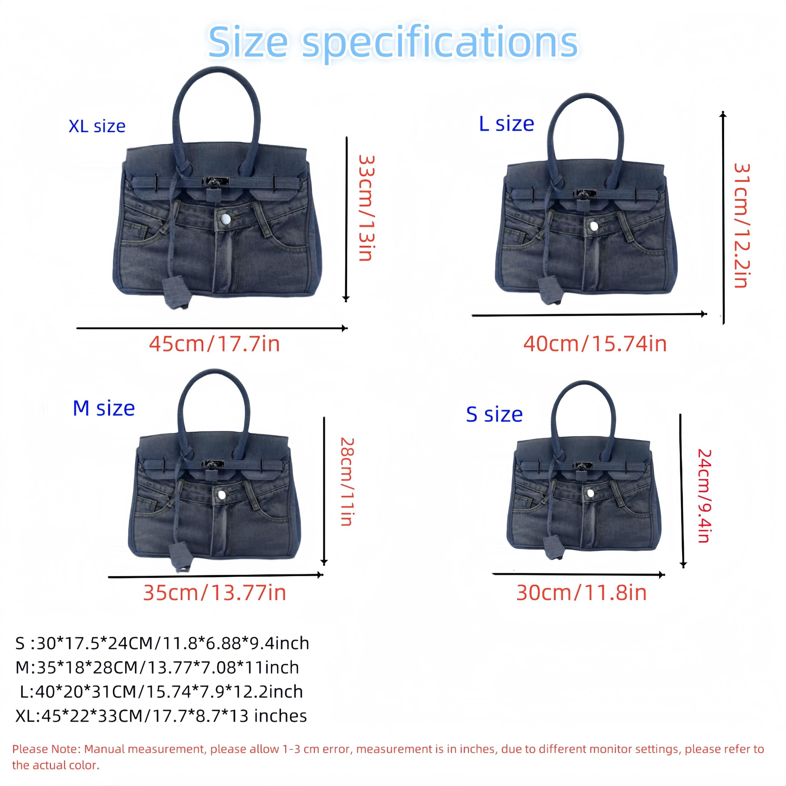 Women's Large Capacity Denim Tote Bag - Stylish Underarm Shoulder Satchel for Beach, Travel, Shopping & Daily Use | Perfect for Work, Gym, and Weekend Outings