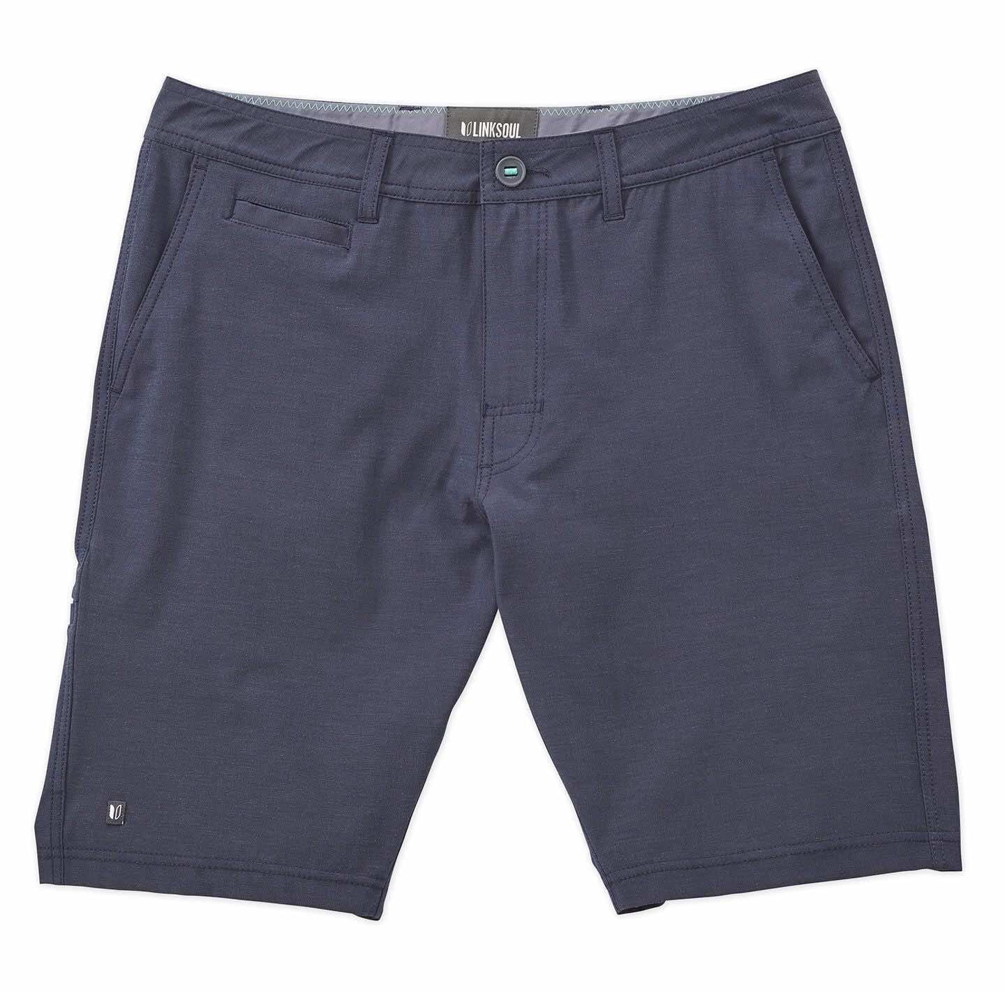 Linksoul LS6200 Men's Solid Boardwalker Shorts - Comfortable Casual Swim & Beach Shorts for Summer Outdoor Activities