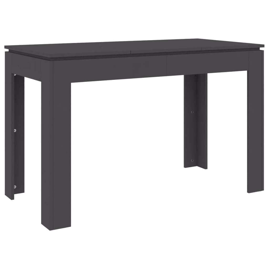 Gray VidaXL Dining Table - Modern Rectangular Engineered Wood Kitchen or Dining Room Table - Elegant Durable Furniture with Easy Assembly & Cleaning - Perfect for Family Gatherings, Dinner Parties & Small Space Homes