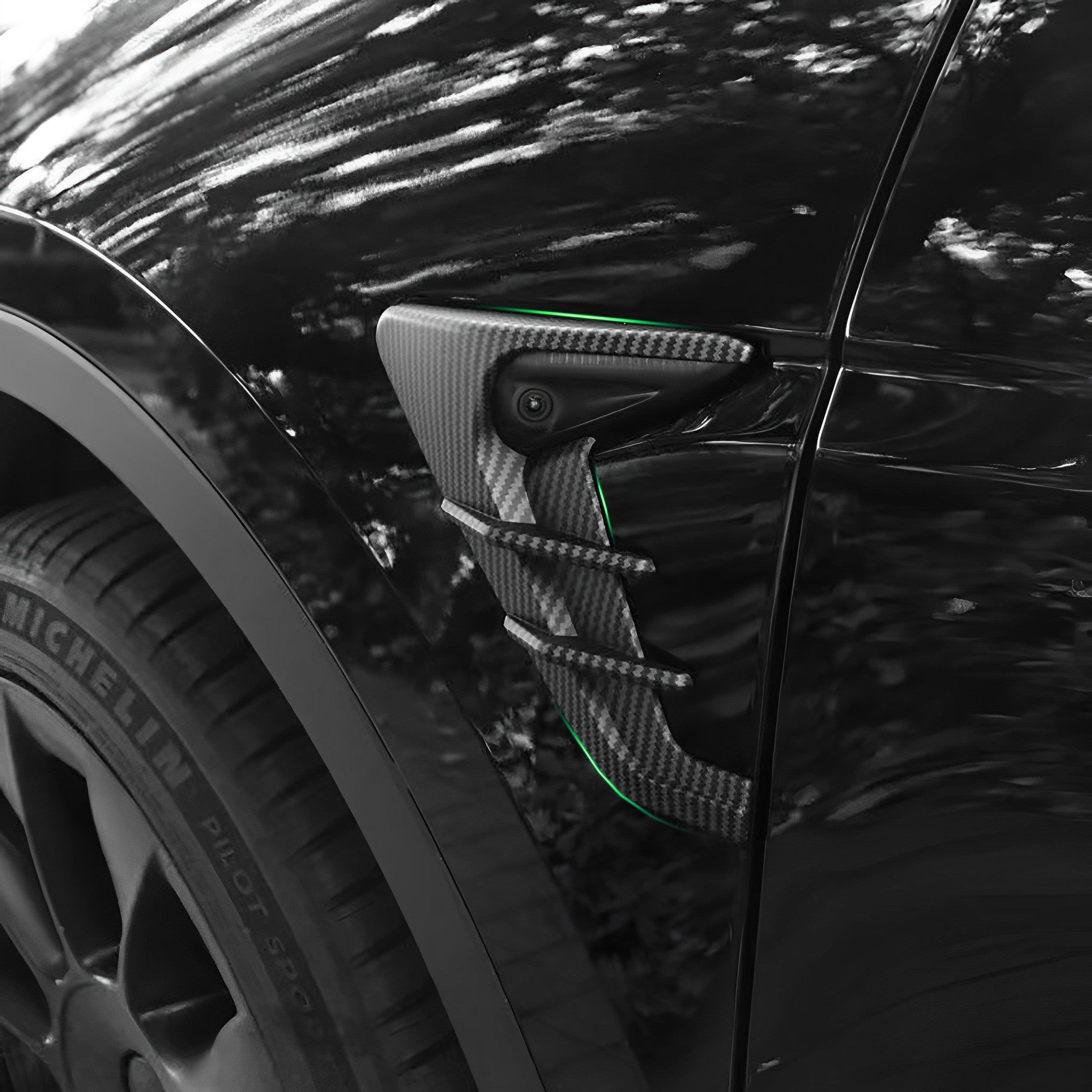 Tesla Model 3 & Model Y Sporty Side Camera Trim Cover (2021-2025) - Sleek Protection for Enhanced Visibility & Style | Perfect for Car Enthusiasts & Daily Commuters