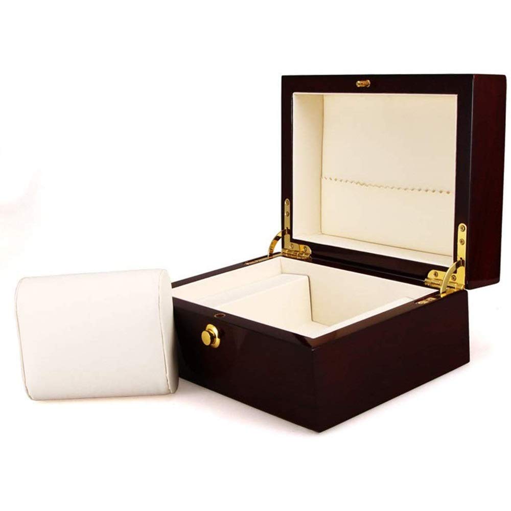 Solid Wood Jewelry Organizer Box for Women - Large Capacity Makeup & Jewelry Storage with Drawers, Necklace Hooks & Watch Compartment | Perfect for Dresser, Vanity & Travel Accessory Organization