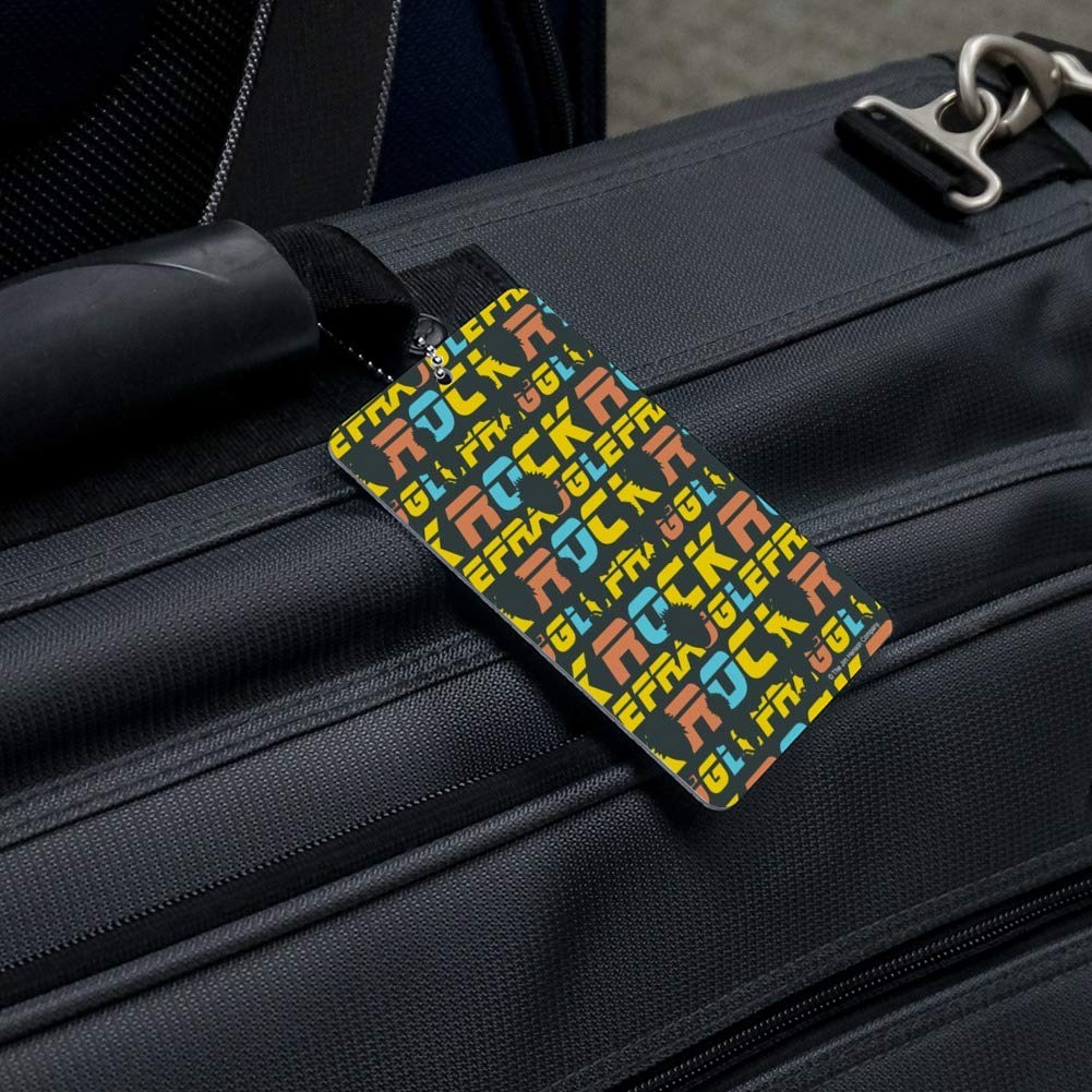 Fraggle Rock GOBO Silhouette Pattern Luggage Tag - Personalized Suitcase ID Card for Carry-On Bags - Perfect for Travel, Vacation & Business Trips