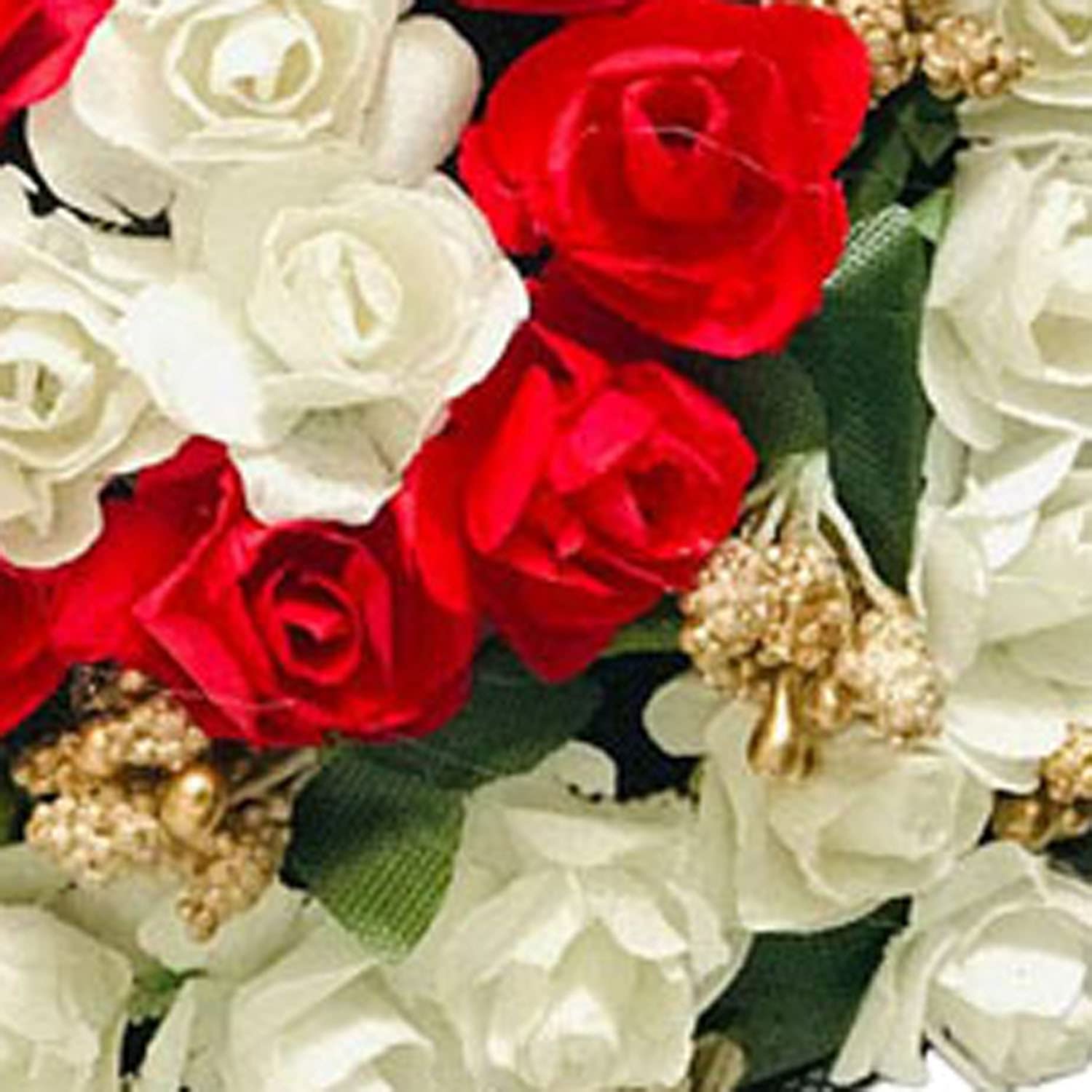 GuruEmbellish Fancy Flower Hair Juda Gajra Combo Set - 3 Pack Floral Hair Accessories for Women & Girls | Perfect for Weddings, Parties & Festive Occasions