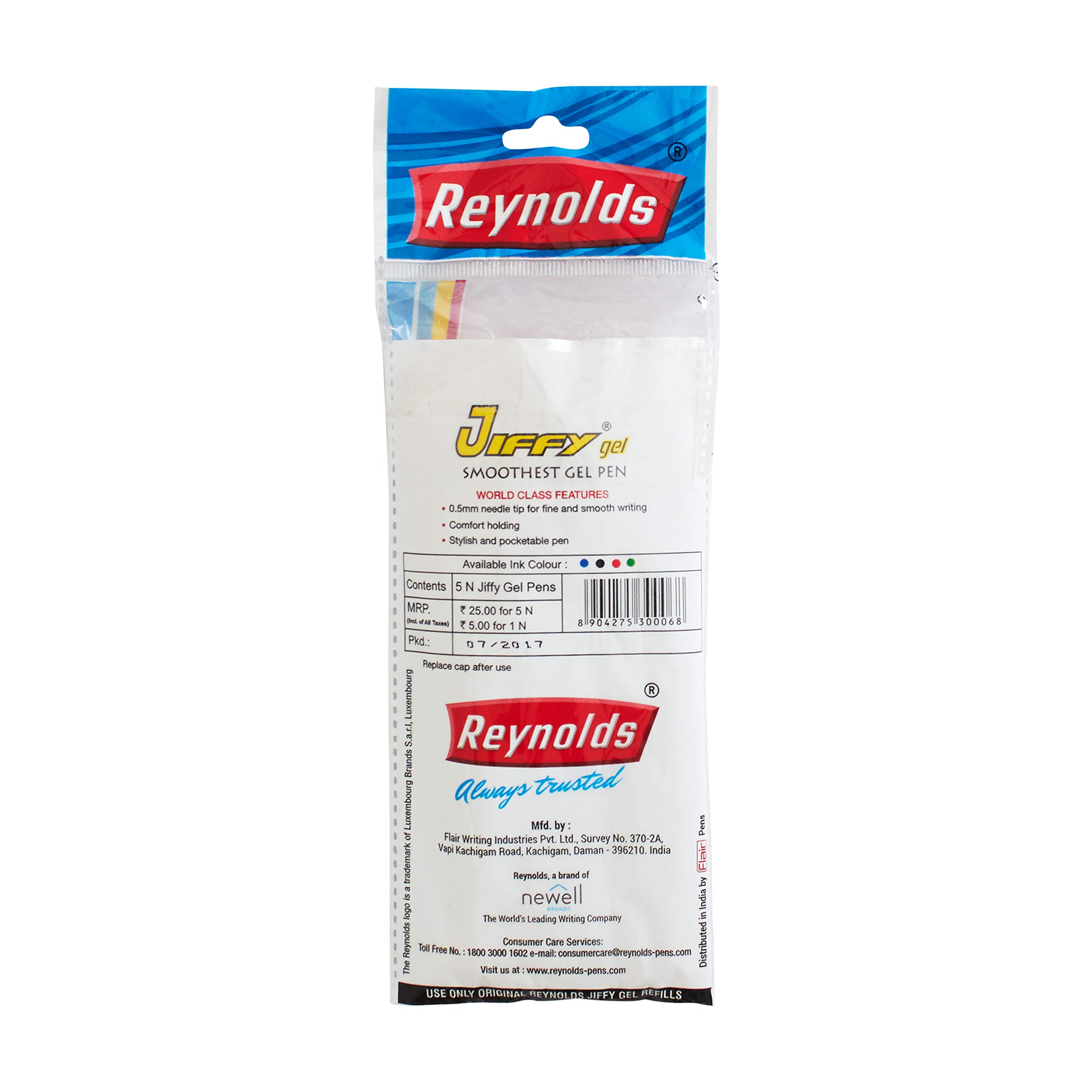 Reynolds Jiffy 0.5mm Needle Point Gel Pens - 40 Pack Red Ink Fine Point Pens for Smooth Writing, Note Taking & Art Projects (Fast Shipping from India)
