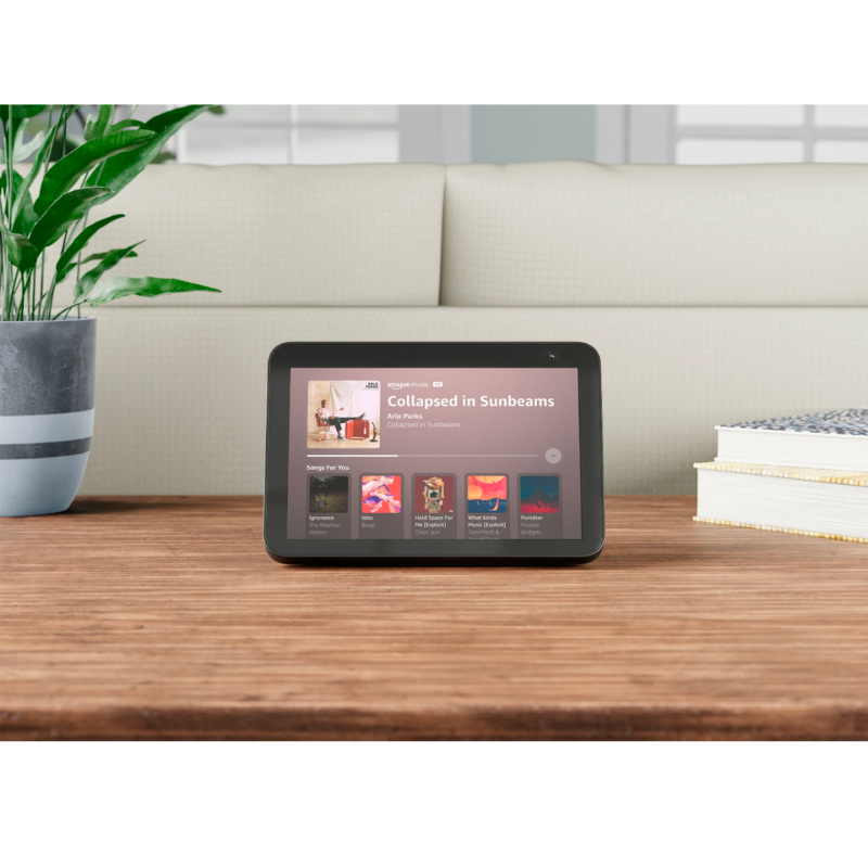 Amazon Echo Show 8 (2nd Gen) - Smart Display with Alexa - Black - Perfect for Home Control, Video Calls & Entertainment