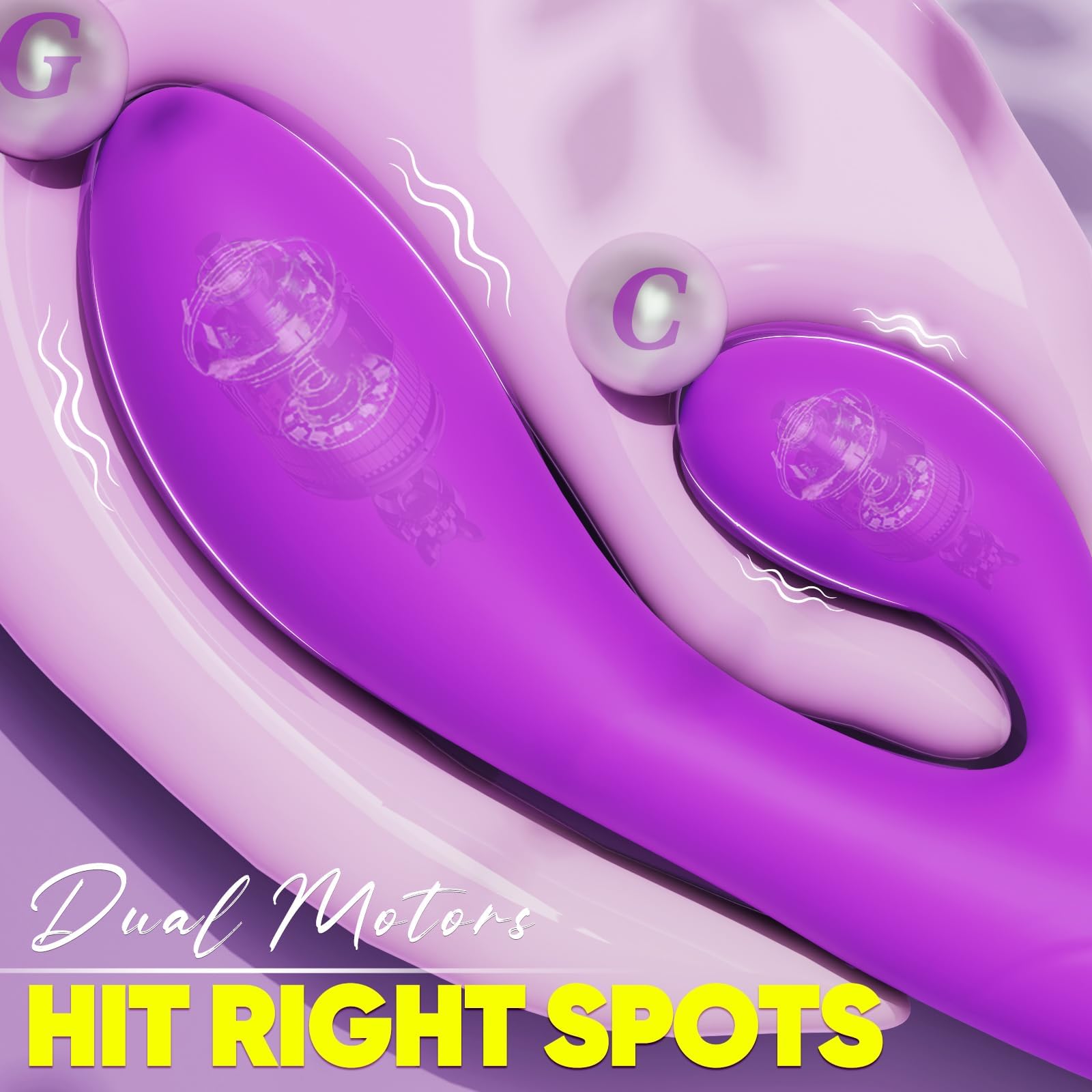 Premium Rabbit Vibrator for Women - Dual Motor G-Spot & Clitoral Stimulator with 10 Vibration Modes, Waterproof Silicone Adult Toy for Solo Play or Couples (Purple) - Perfect for Bedroom Fun, Anniversary Gifts & Spicing Up Relationships