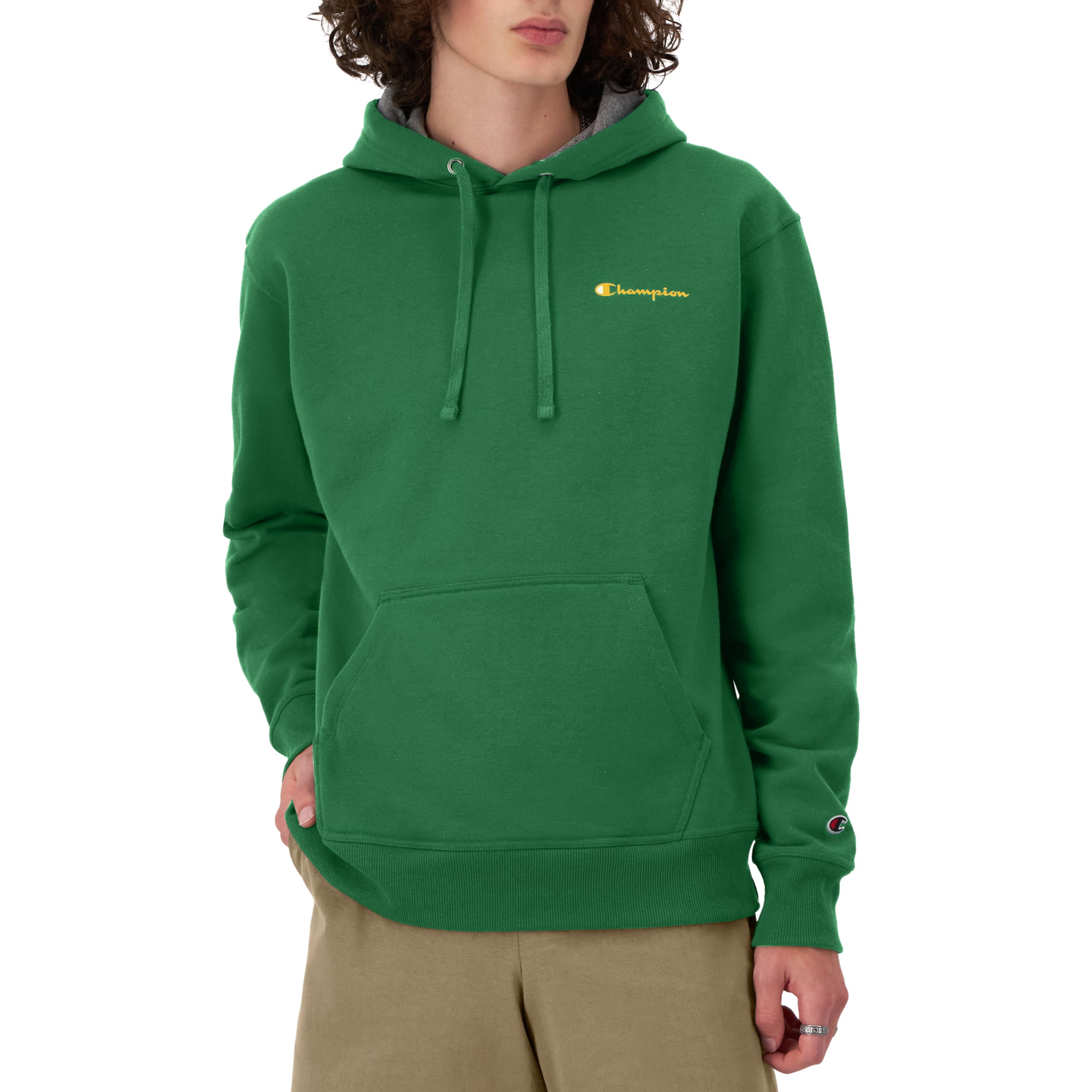 Champion Men's Powerblend Fleece Hoodie - Comfortable Script Logo Sweatshirt for Casual Wear & Gym (Regular & Big & Tall Sizes) - Perfect for Everyday Use, Workout, and Outdoor Activities