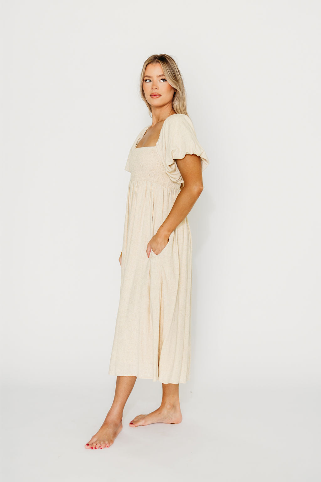 Rosalie Maxi Dress in Linen - Bump Friendly Maternity Dress for Women | Comfortable Summer Dress for Pregnancy, Beach, Vacation & Special Occasions