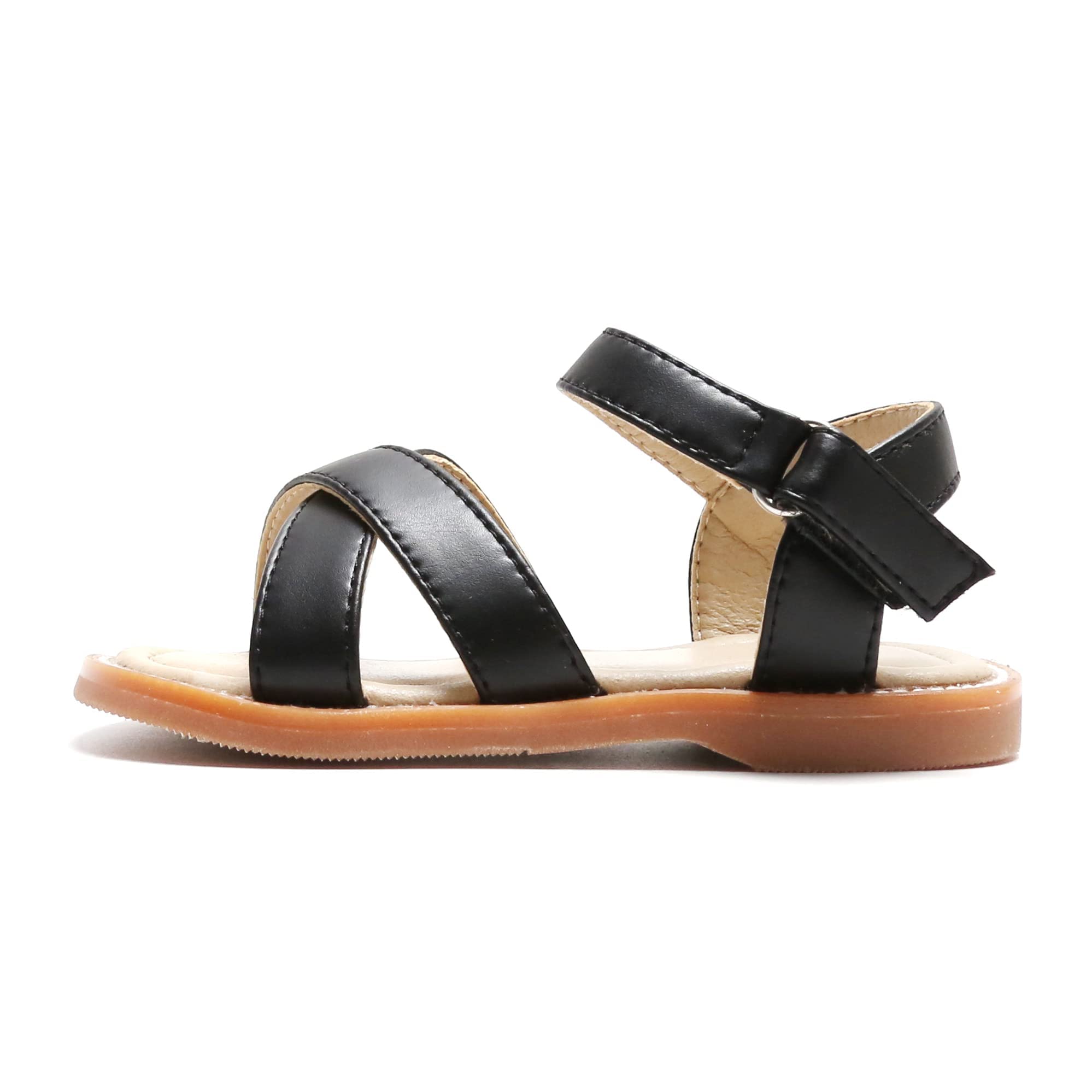**Otter MOMO Girls Sandals - Open Toe Princess Flat Sandals with Ruffle for Summer | Cute & Comfortable Kids' Sandals for Beach, Park, and Outdoor Play**