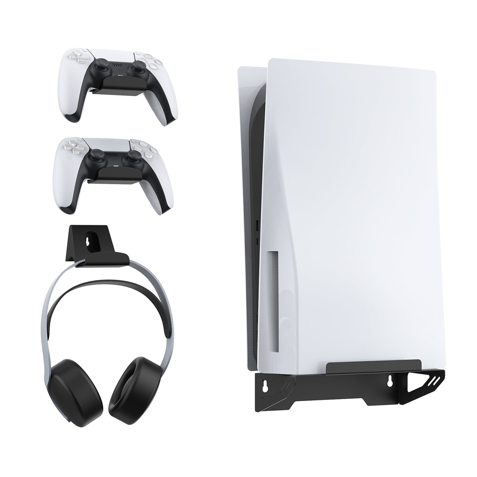 NexiGo PS5 Wall Mount Bracket Kit - Secure and Adjustable Mounting Solution for PlayStation 5 Console - Perfect for Living Room, Game Room, or Bedroom Setup