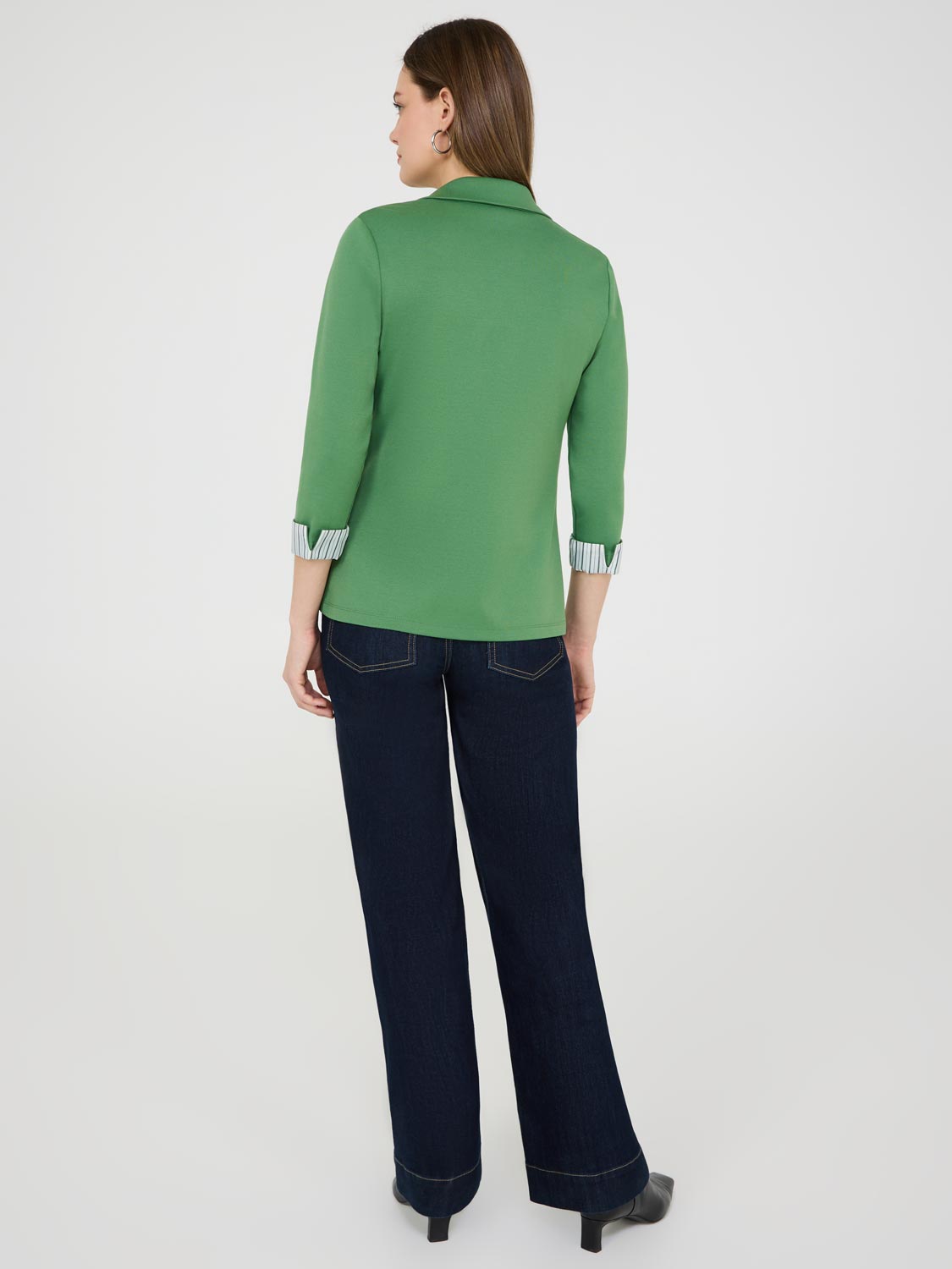 Stylish Striped Cuff Single Breasted Blazer for Women - Office Wear, Business Casual & Formal Occasions