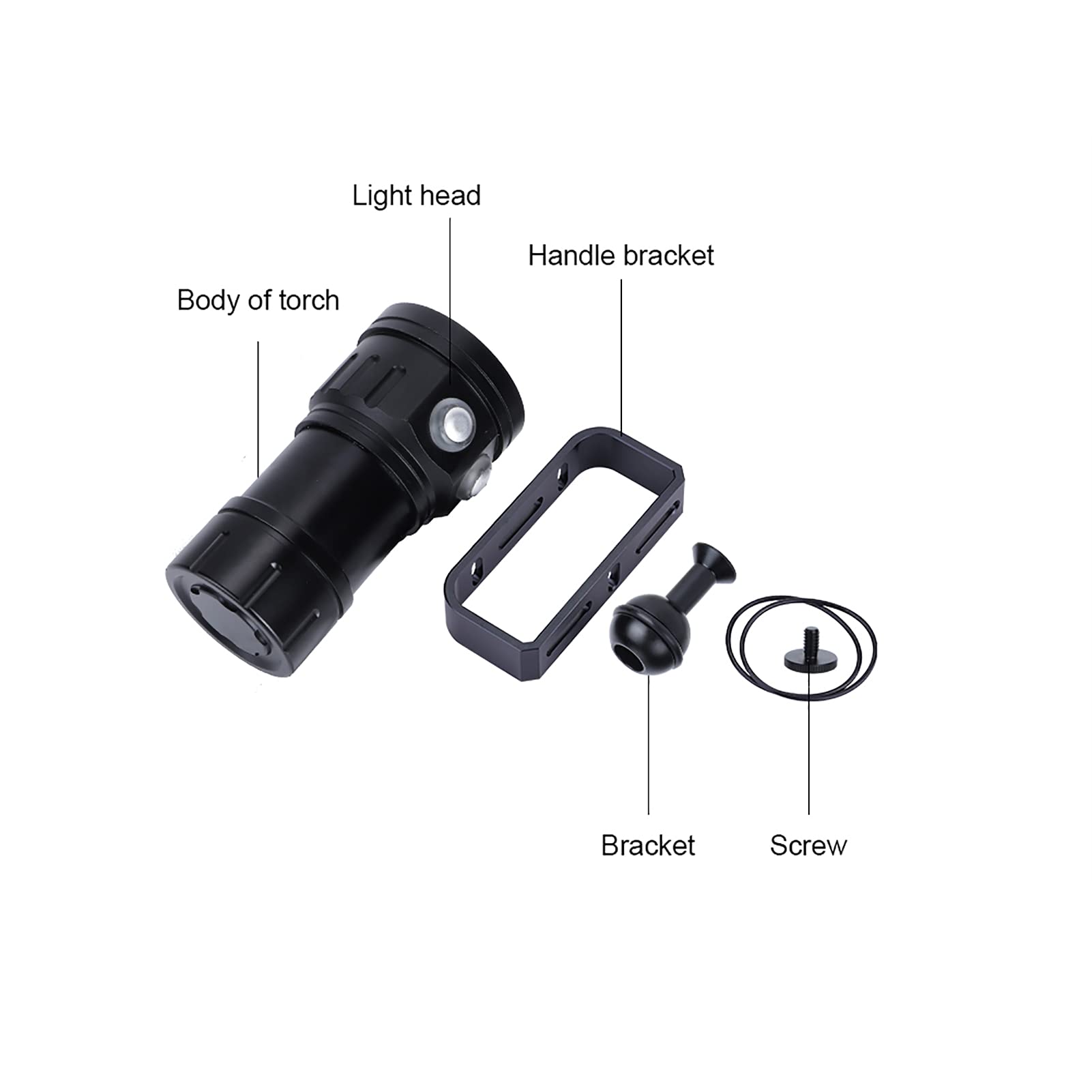 18000LM IPX8 Waterproof Underwater Diving Flashlight - 80m Deep Dive Torch for Scuba Diving, Snorkeling, Underwater Photography & Videography - Perfect for Night Diving, Cave Exploration and Marine Life Observation