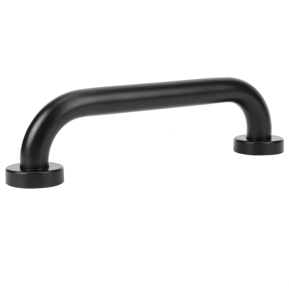 FTVOGUE 30Cm Space Aluminum Black Anti-Slip Bathroom Safety Handrail - Sturdy Bathtub Grab Bar for Elderly & Disabled - Perfect for Shower, Toilet, and Bathroom Safety (Black)