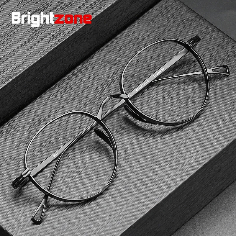 Brightzone Women's Full Rim Oval Square Titanium Eyeglasses - Lightweight & Durable Frame for Work, Reading & Everyday Use - Model 105181