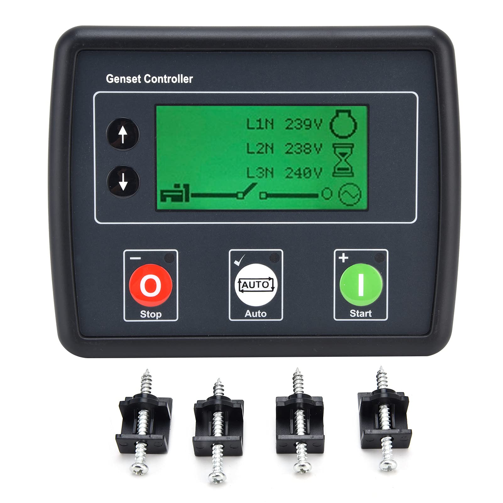 DSE4520 Generator Controller - Auto Start Genset Controller with LCD Display & 3-Phase Mains Detection for Gasoline Engines | Backup Power Solution for Homes, Businesses & Emergency Use