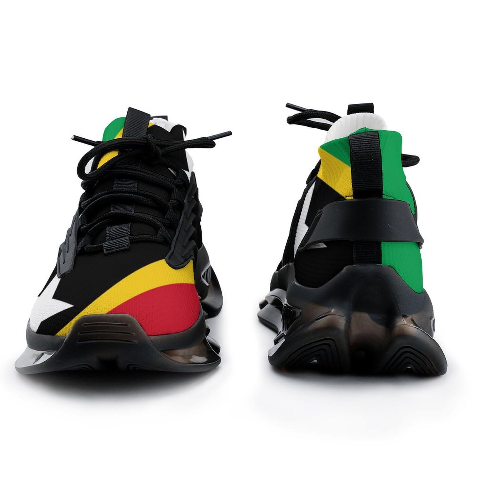 Saint Kitts and Nevis Flag Men's Running Shoes - Lightweight Athletic Sneakers for Gym, Hiking & Outdoor Sports | Patriotic Workout & Training Shoes
