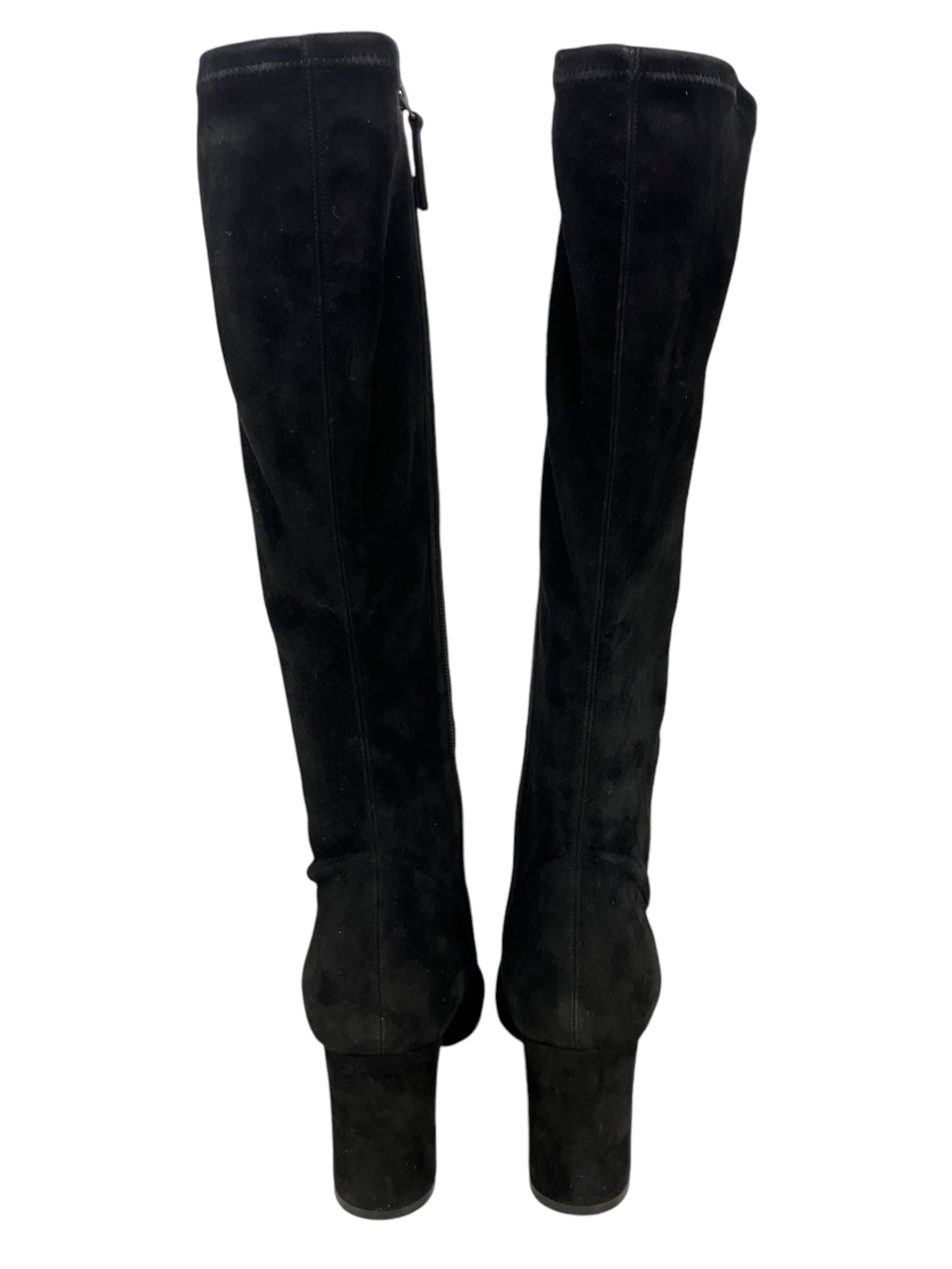 Manolo Blahnik Suede Knee High Boots for Women | Size 8 US | Comfortable Winter Fashion Booties for Office, Party & Date Night Outfits