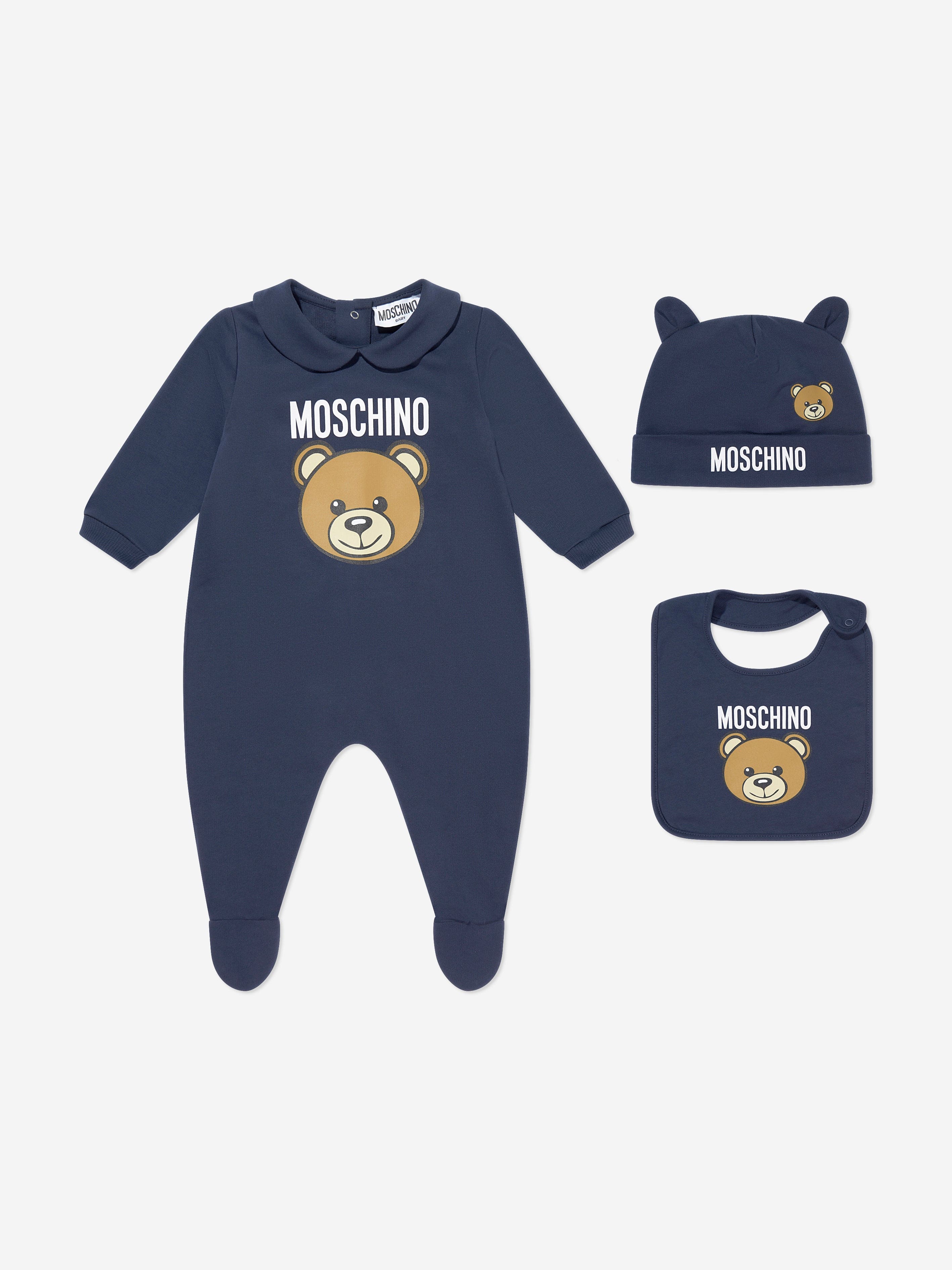 **Adorable Baby Boys Bear Logo Bodysuit & Pants Set - Navy Blue Cotton Romper for Newborns & Infants - Perfect for Playtime, Photos & Daily Comfort**