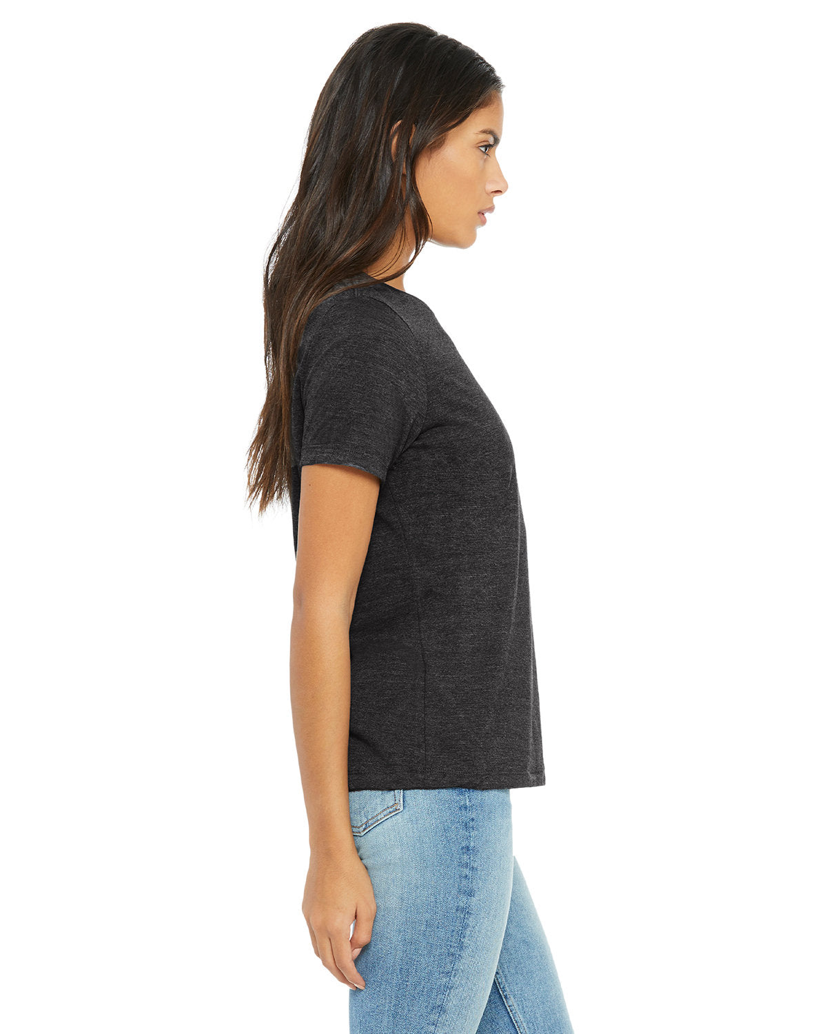 Bella + Canvas 6400CVC Women's Relaxed Fit Heather Short Sleeve T-Shirt - Soft CVC Blend for Casual Wear, Workout & Everyday Comfort