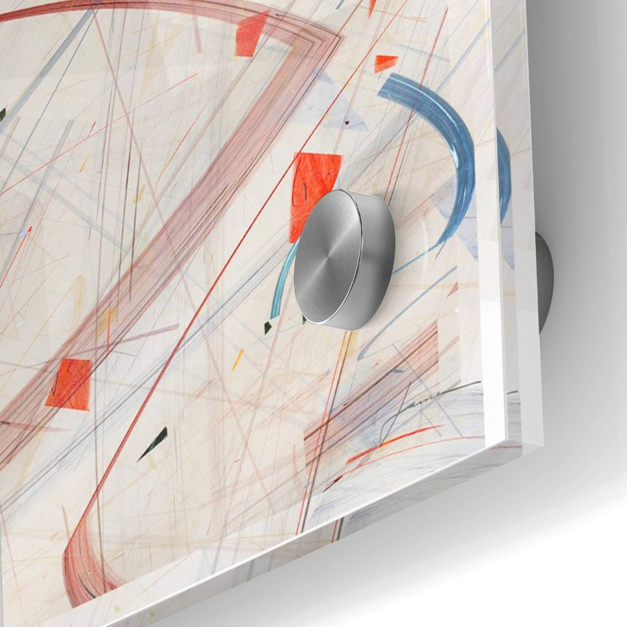 James Burghardt 'Vectora Panel II' Acrylic Glass Wall Art - 36x36 Inches Modern Abstract Painting for Living Room, Office & Bedroom Decor