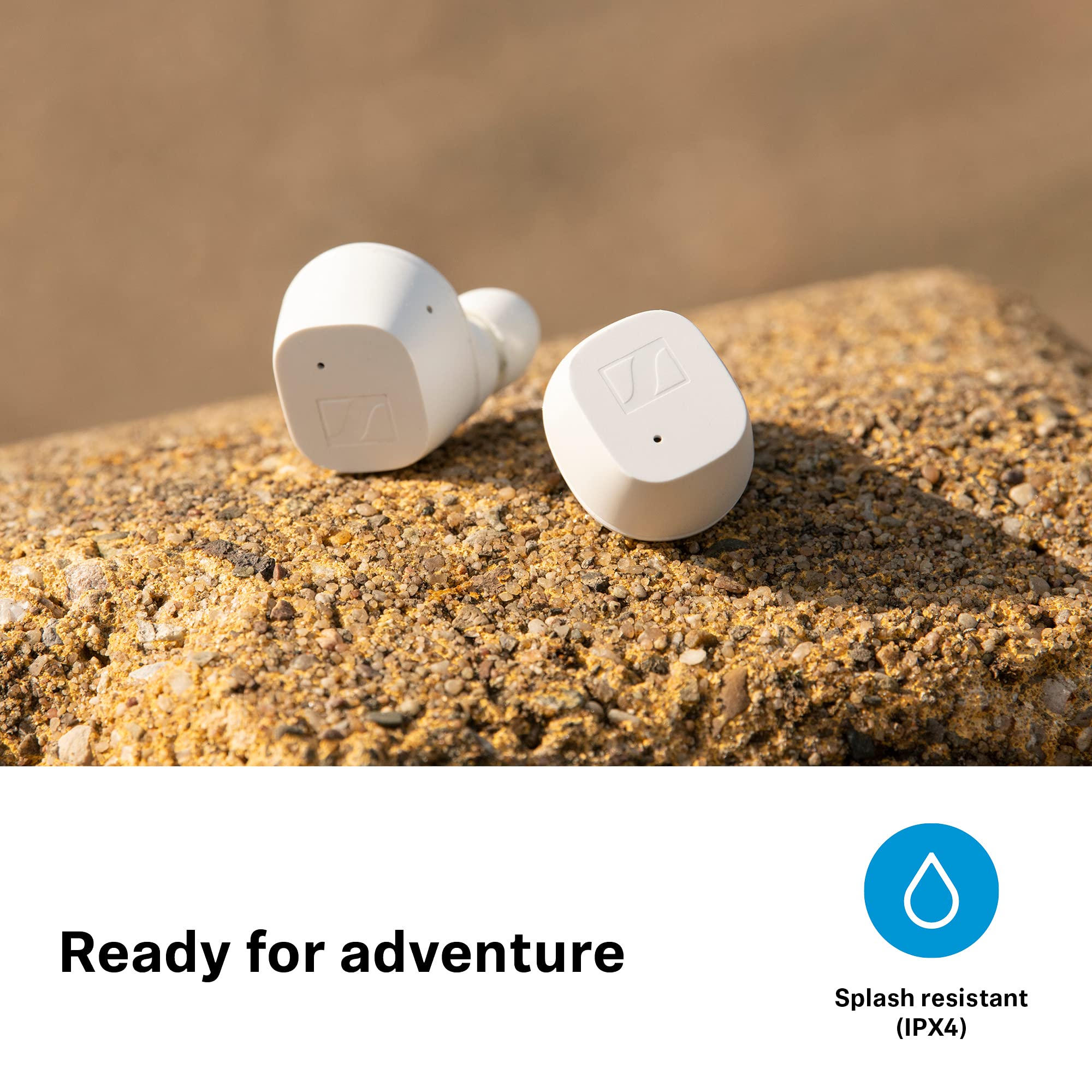 CX True Wireless Earbuds - White, Bluetooth 5.0, Stereo Sound, Noise Cancelling for Gym, Running & Travel