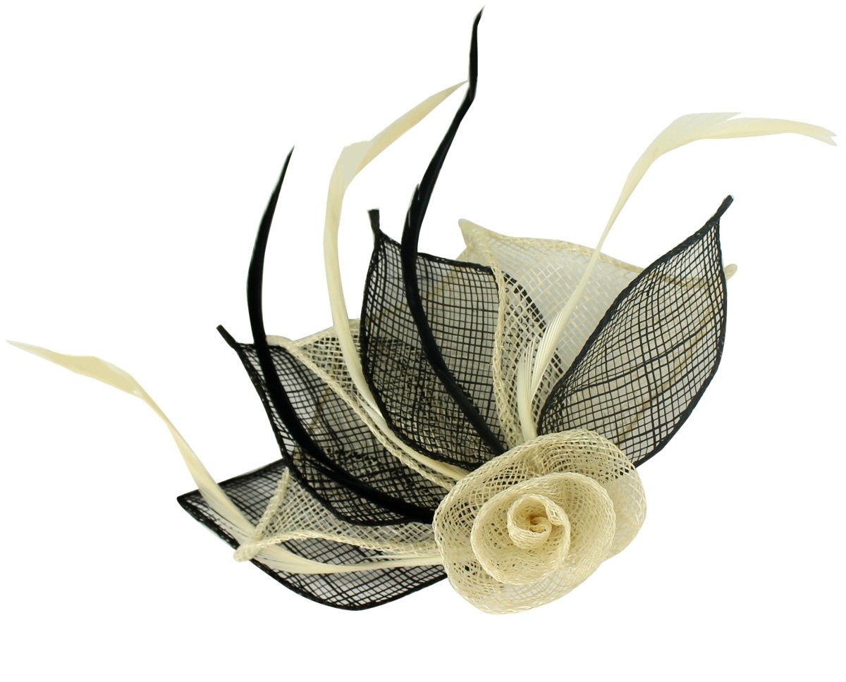 Elegant Aurora Collection Two-Tone Rose Fascinator Headpiece for Women - Perfect for Weddings, Tea Parties & Special Occasions