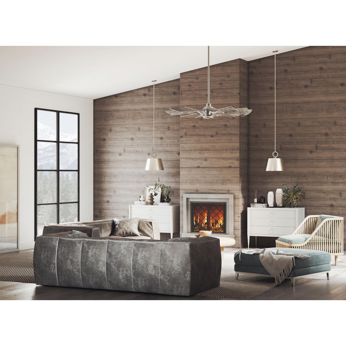 Parkhurst Collection One Light Metal Pendant Light - Modern Industrial Ceiling Fixture for Kitchen Island, Dining Room & Living Room Lighting
