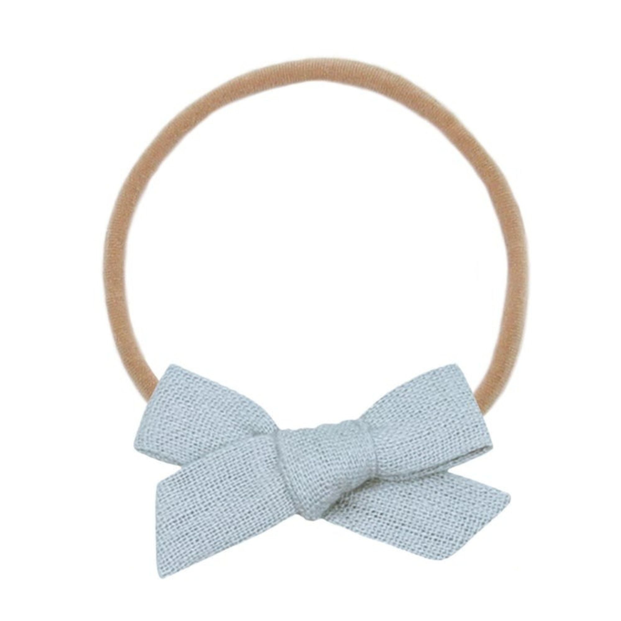 Linen Bow Headband for Women - Small Hair Accessory for Everyday Wear, Weddings & Special Occasions