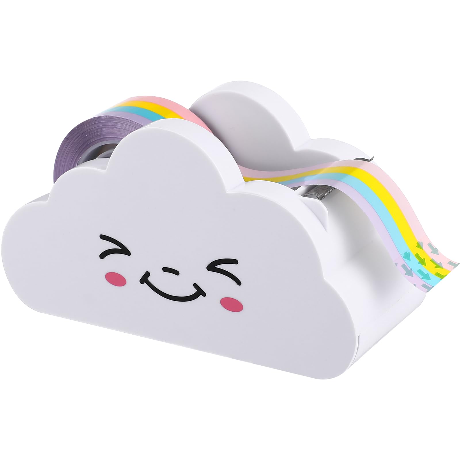 Colorful Kids Tape Dispenser with 6 Rainbow Tapes - Fun Desk Organizer for School Supplies, Office Stationery, DIY Arts & Crafts Projects - Perfect for Classroom, Homework & Creative Gift Wrapping