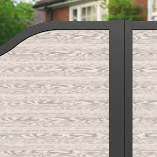 Classic Mid Stone Curved Top Driveway Gate - Durable Wrought Iron Entry Gate for Home Security & Curb Appeal | Perfect for Residential Driveways, Villa Entrances & Estate Security