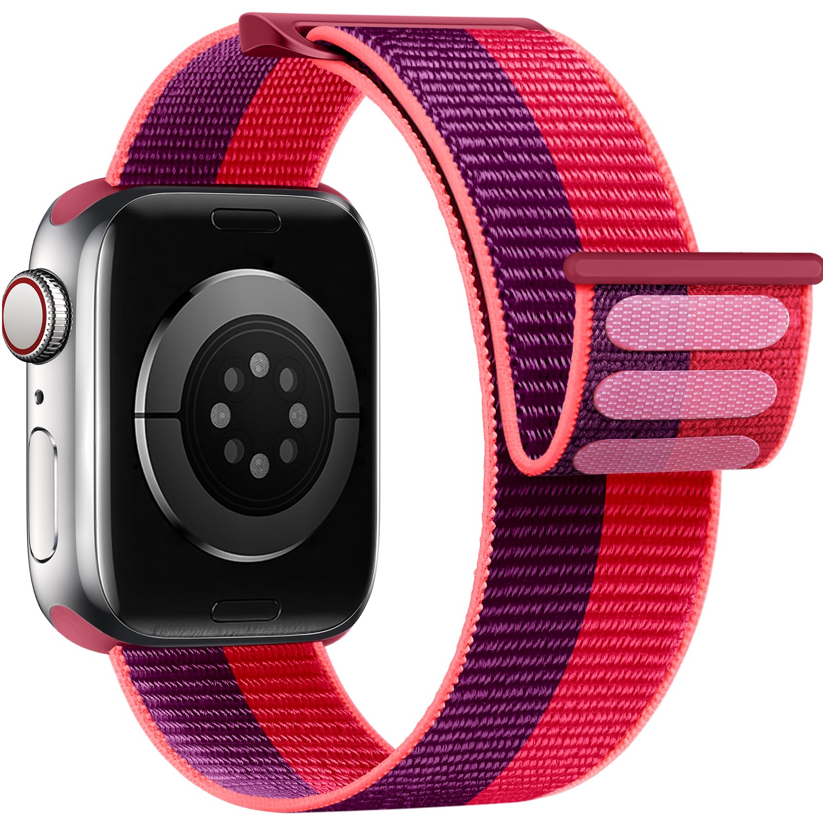 Premium Soft Nylon Replacement Watch Band Compatible with Apple Watch 38mm 40mm 41mm 42mm (Series 10/9/8/7/6/5/4/3/2/1/SE) - Unisex Adjustable Sport Strap for Gym, Running & Everyday Wear