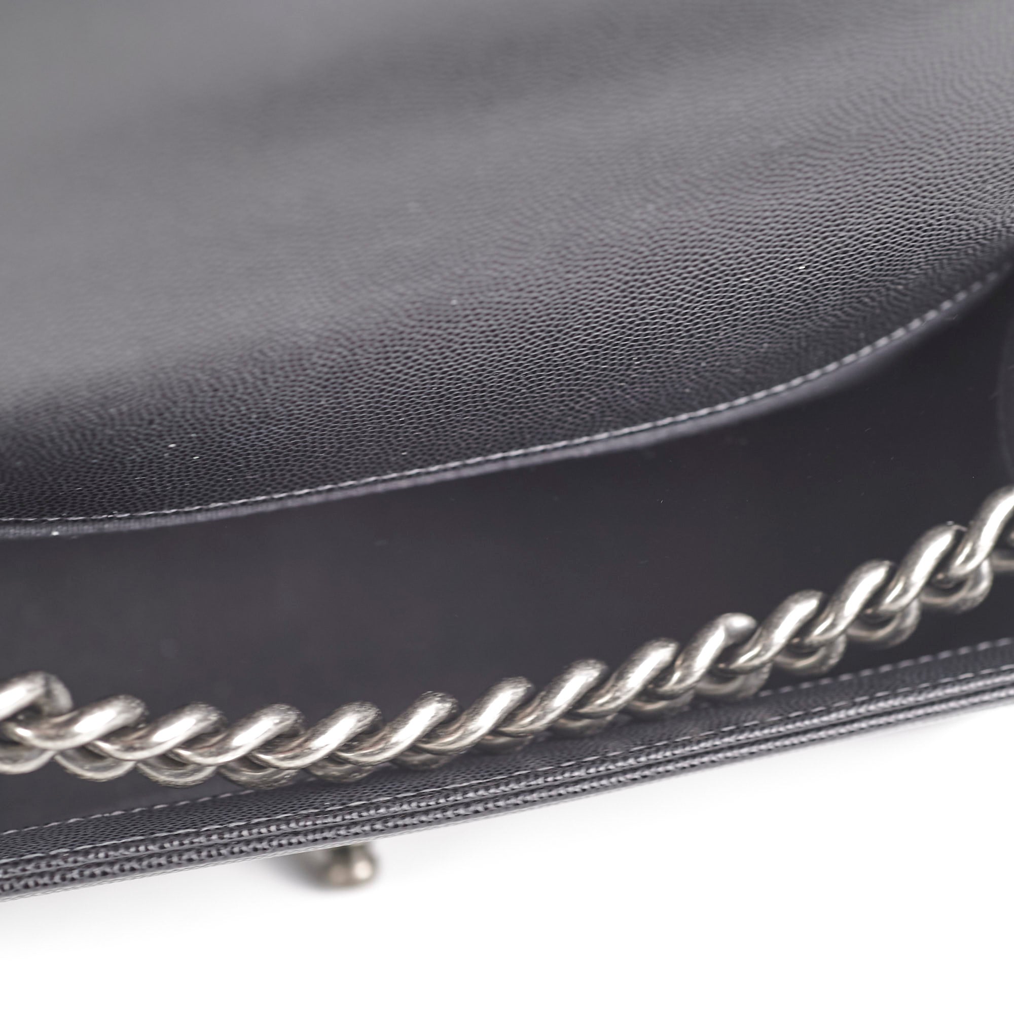 Chanel Old Medium Caviar Boy Bag Black with Microchip - Luxury Crossbody Bag for Women, Perfect for Date Night & Evening Events