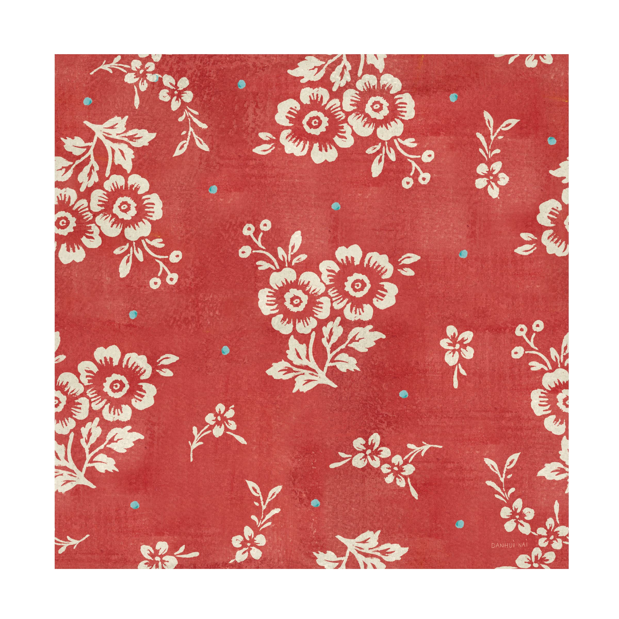 Danhui Nai 'Floursack Kitchen Pattern IB' Canvas Wall Art Print - Vintage Kitchen Decor for Farmhouse, Cottage & Country Style Homes