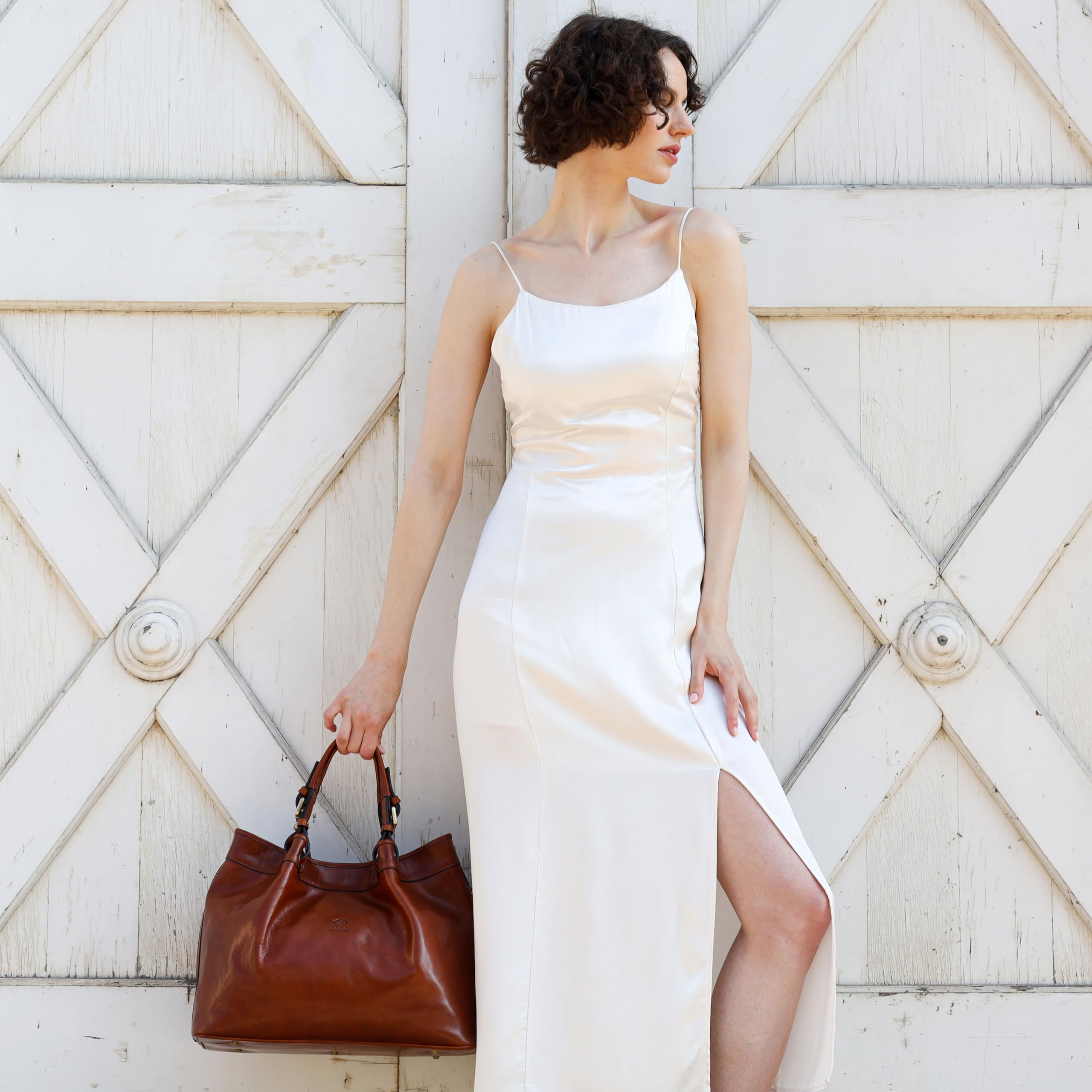 Premium Full-Grain Leather Handbag for Women - Timeless Top Handle Purse with Scratch Resistance - Perfect for Work, Travel & Special Occasions
