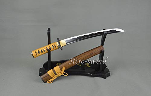 Handmade T1060 High Carbon Steel Japanese Tanto Sword with Dragon Tsuba - Full Tang, Razor Sharp Blade - Perfect for Martial Arts Training, Cosplay, and Collectors Display