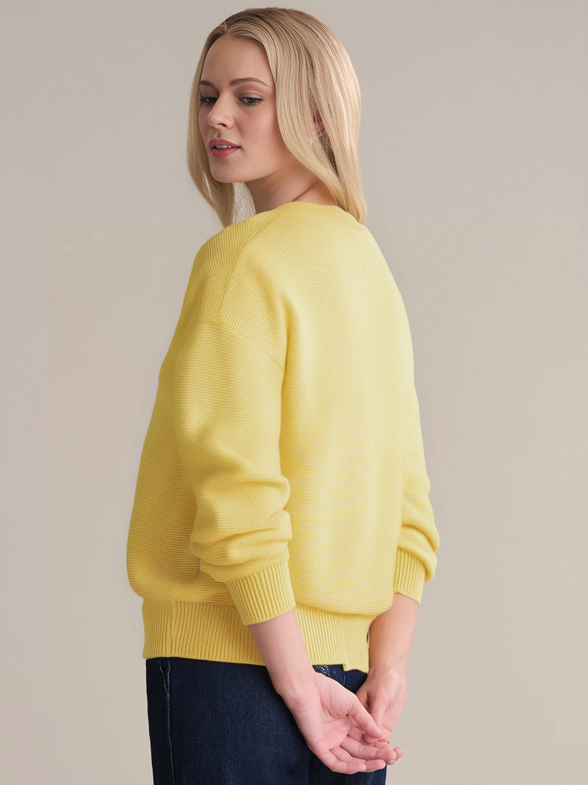 Emy: Soft Cotton Crewneck Cardigan Sweater for Women | Cozy Fall & Winter Layering | Perfect for Casual Outfits, Office Wear, and Lounging at Home