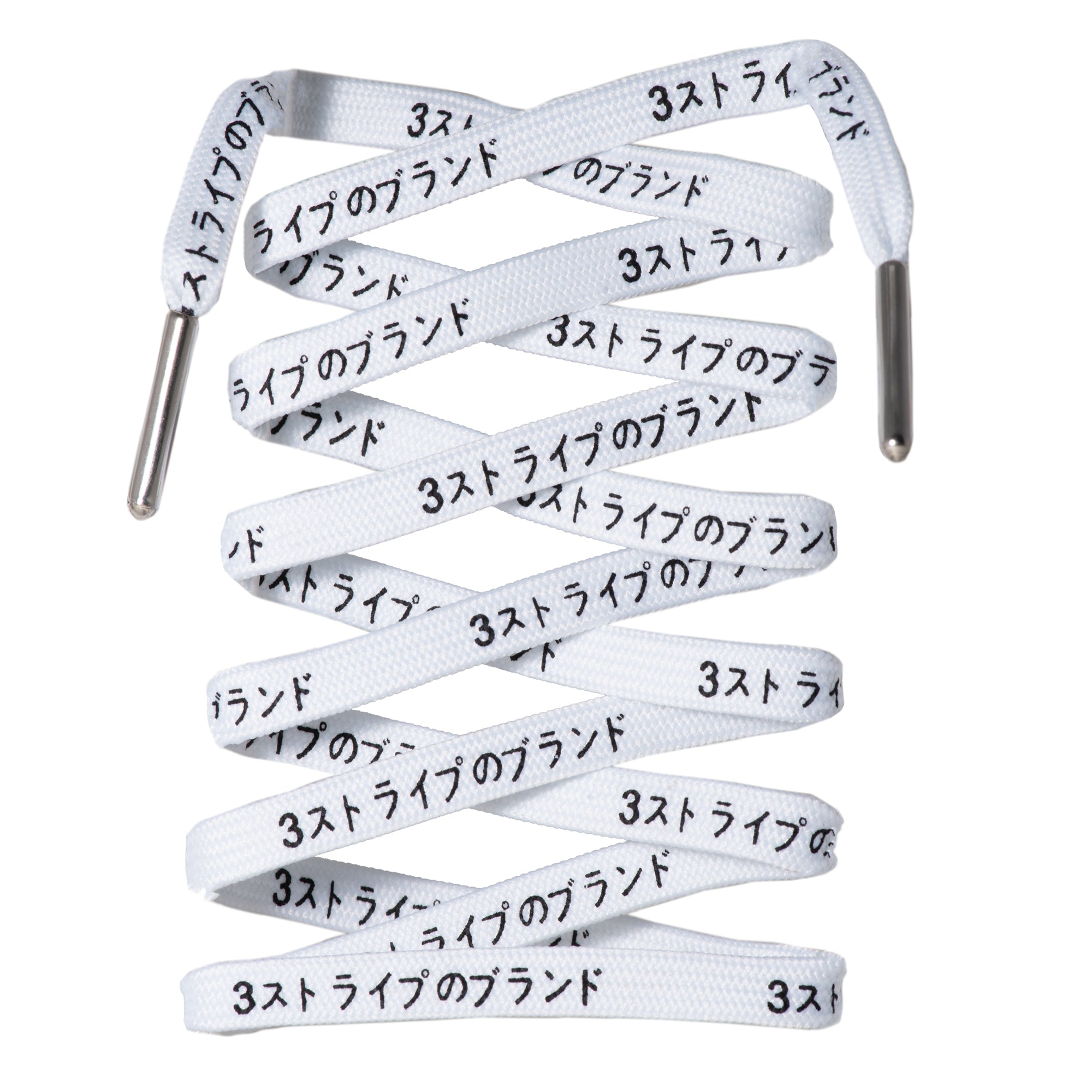 Premium Flat Japanese Katakana Shoelaces with Metal Tips - Stylish & Durable Shoelaces for Sneakers, Boots & Casual Shoes - Perfect for Anime Fans, Cosplay & Fashion Enthusiasts